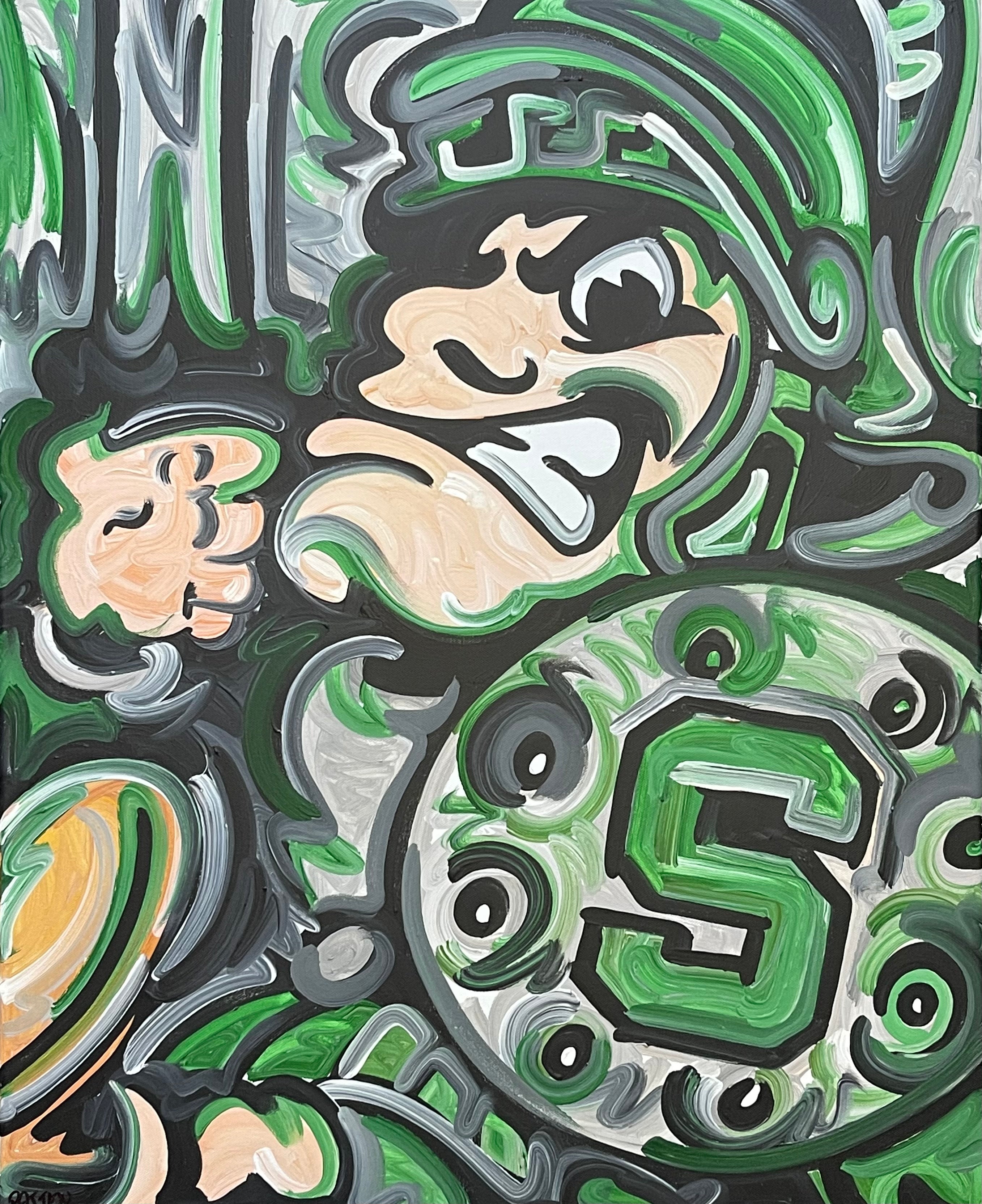 Michigan State University Painting by Justin Patten 24x30 (Finished Painting)