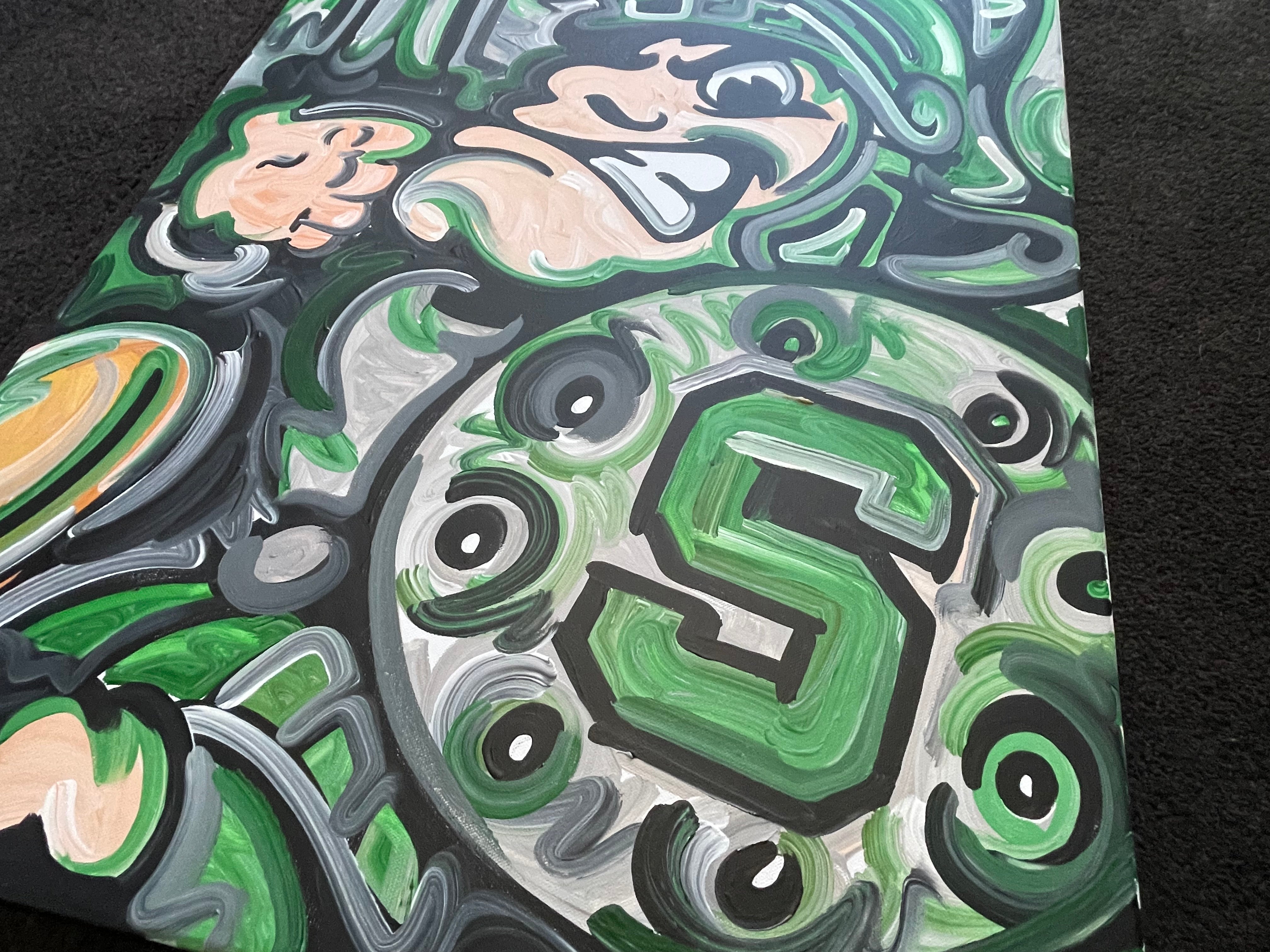 Michigan State University Painting by Justin Patten 24x30 (Finished Painting)