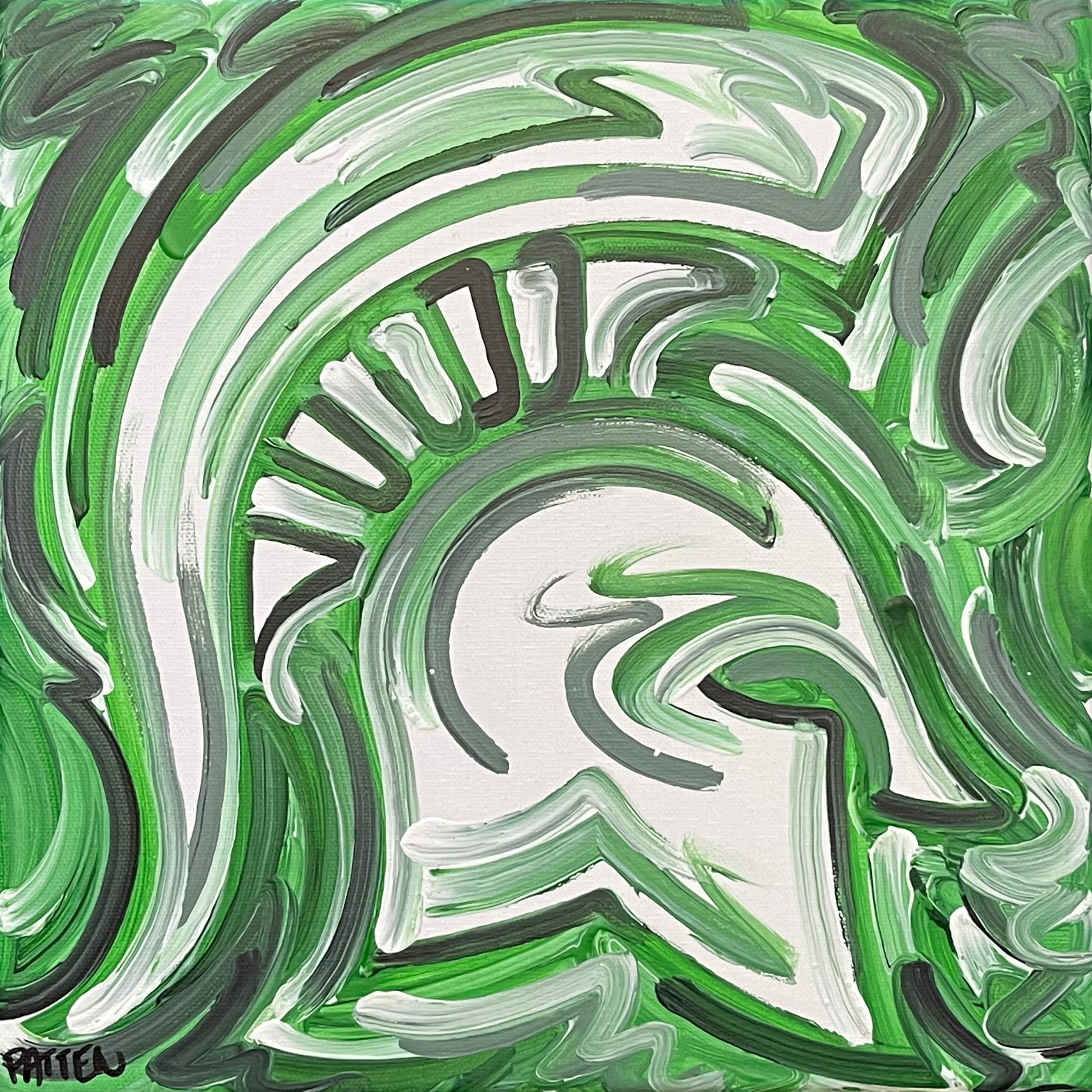 Michigan State University Painting by Justin Patten 12x12 (Finished Painting)