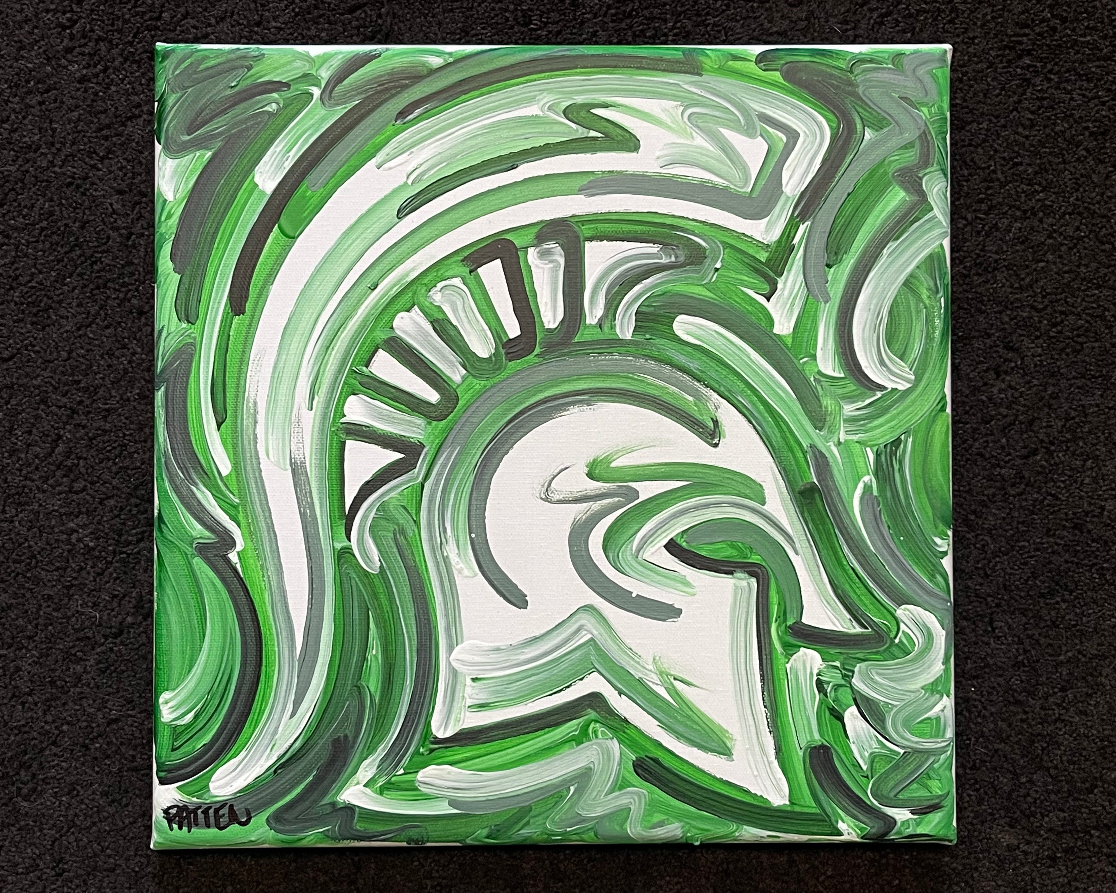 Michigan State University Painting by Justin Patten 12x12 (Finished Painting)