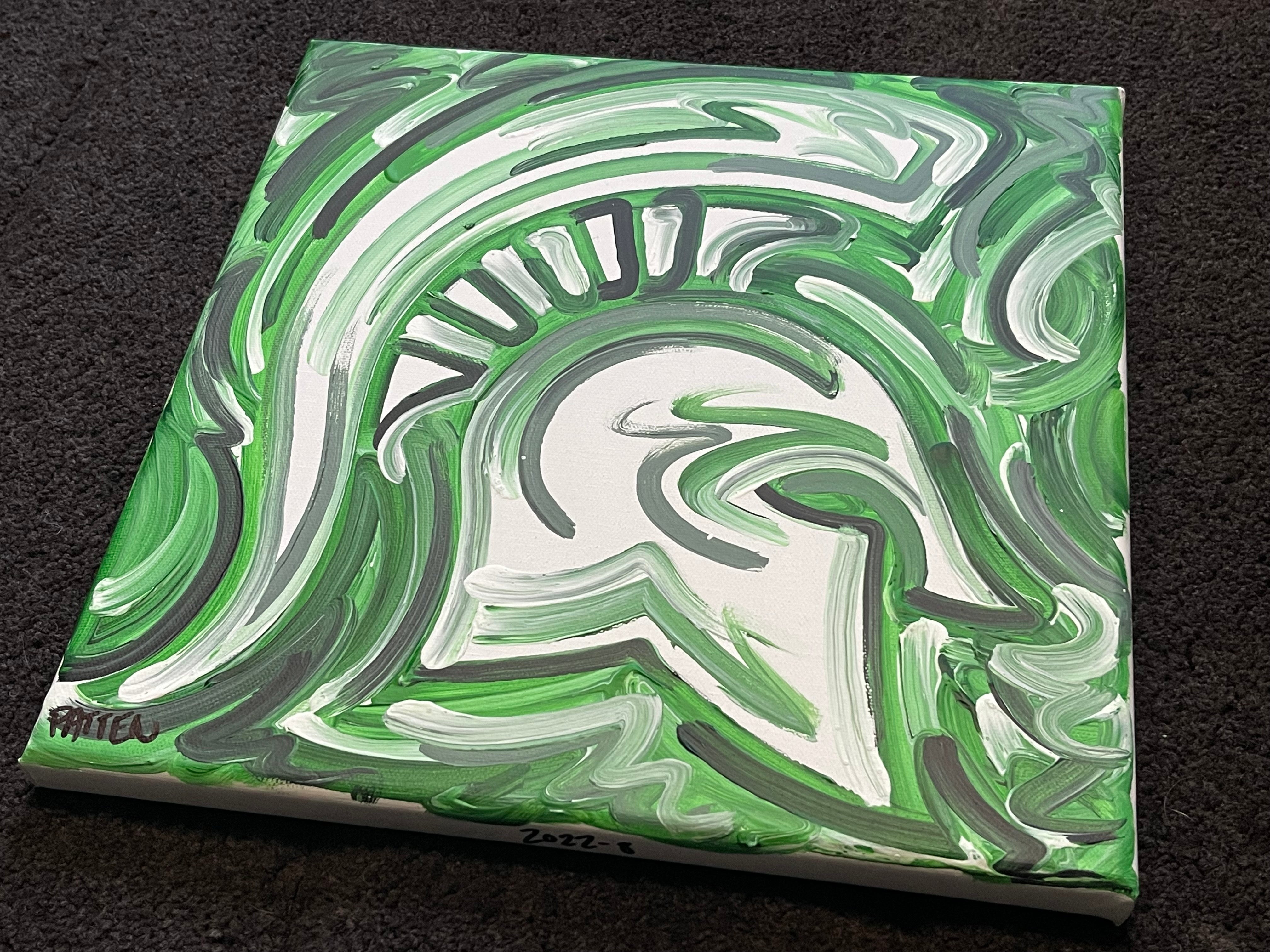 Michigan State University Painting by Justin Patten 12x12 (Finished Painting)