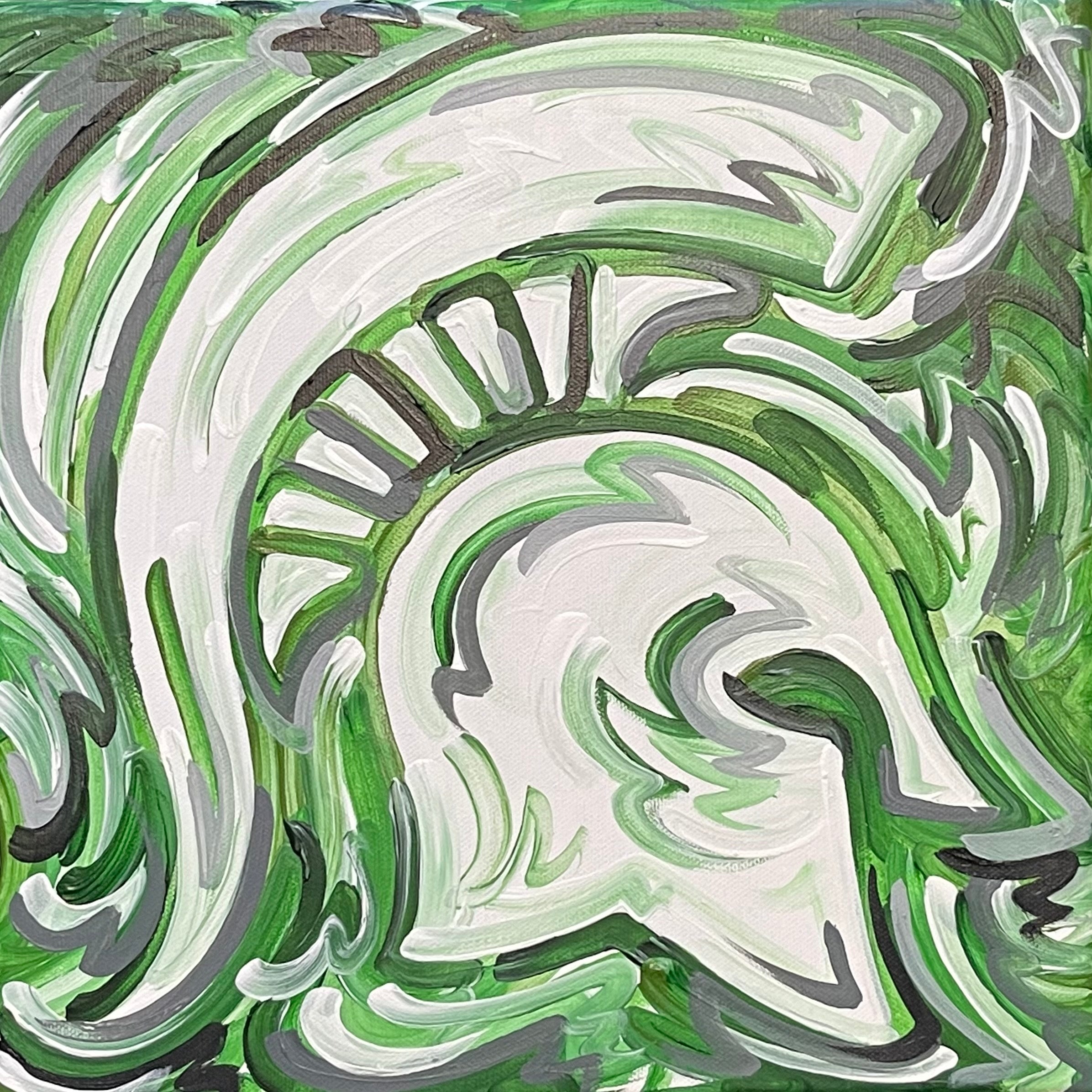 Michigan State University Painting by Justin Patten 12x12 (Finished Painting)