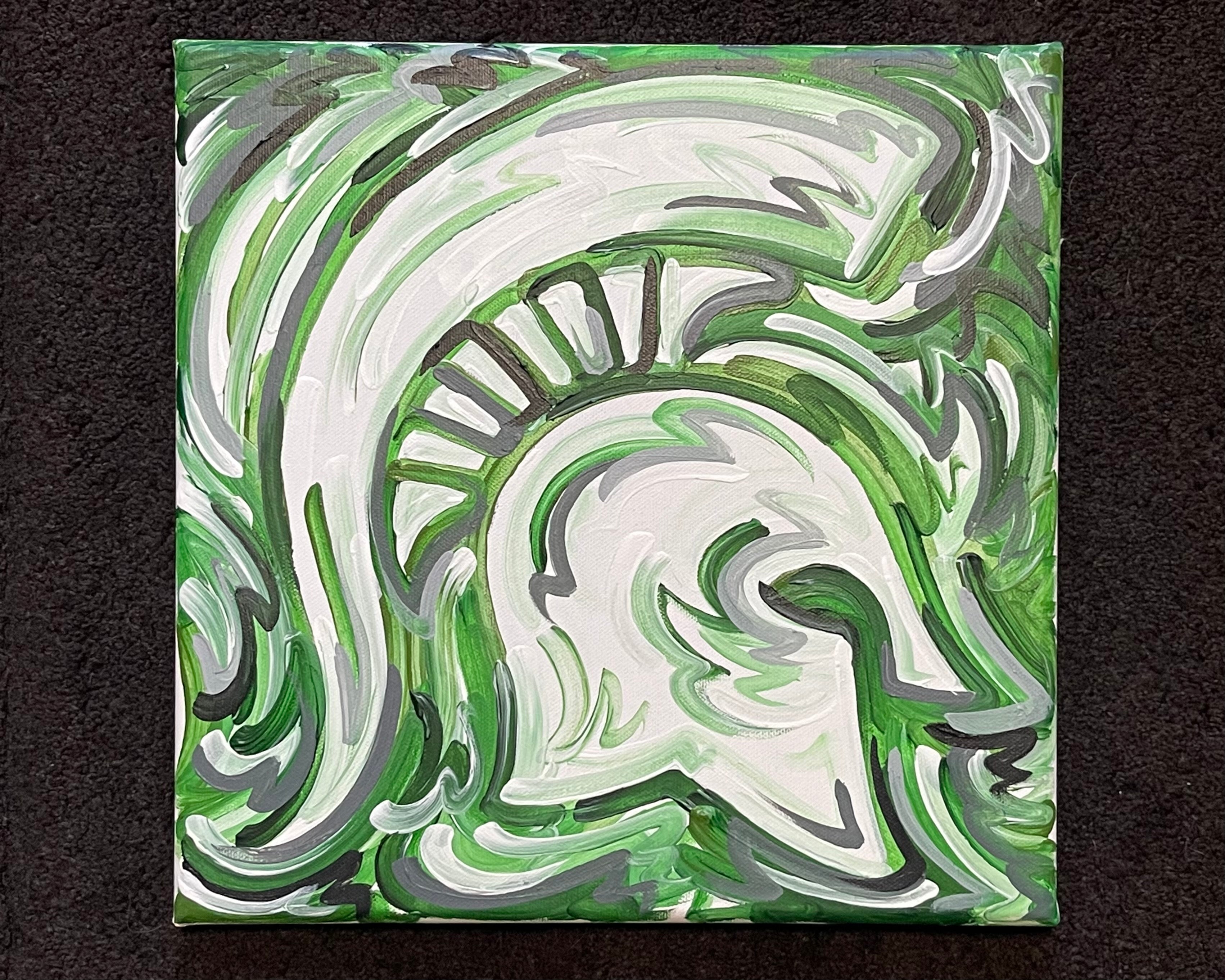 Michigan State University Painting by Justin Patten 12x12 (Finished Painting)