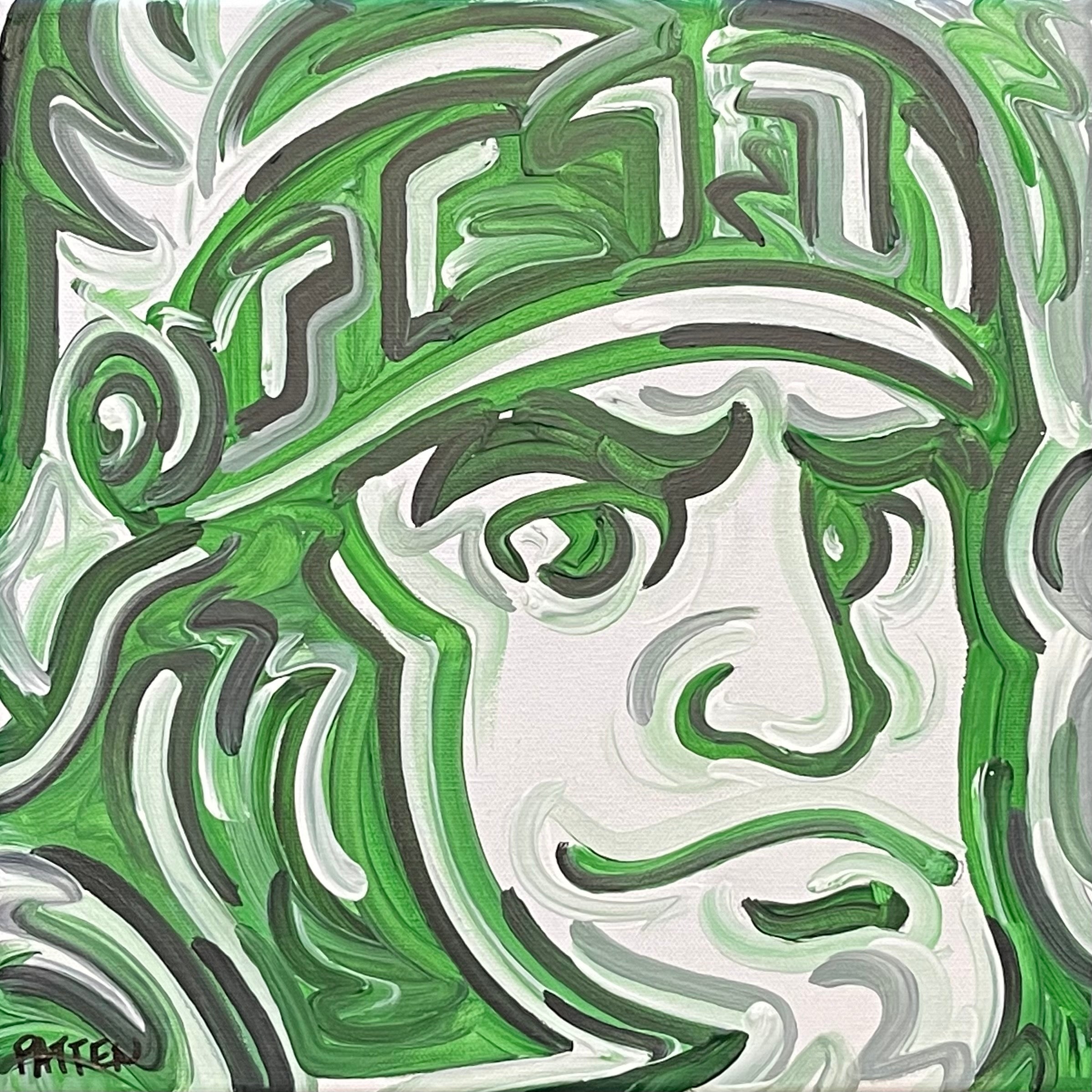 Michigan State University Mascot Painting by Justin Patten 12x12 (Finished Painting)
