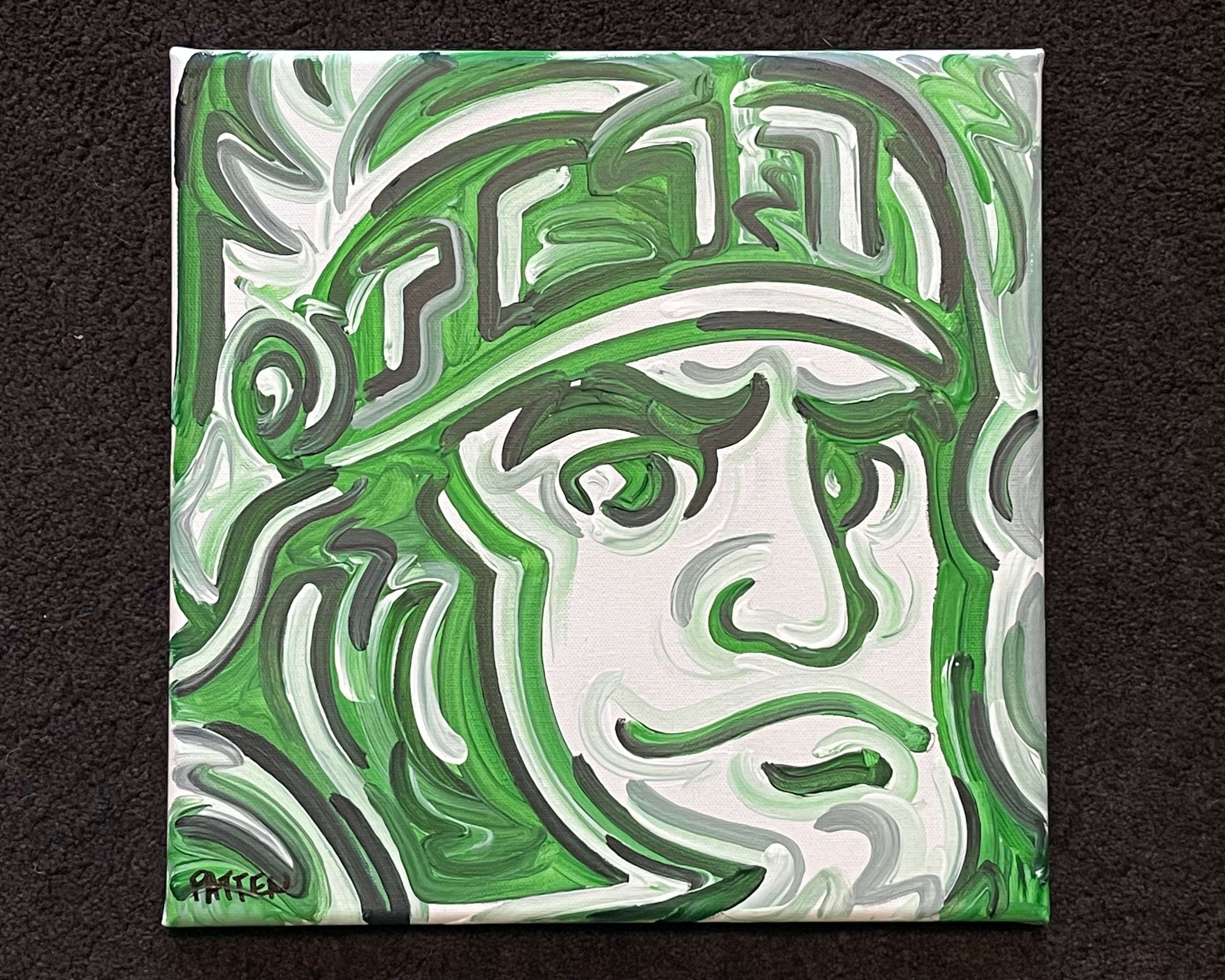 Michigan State University Mascot Painting by Justin Patten 12x12 (Finished Painting)