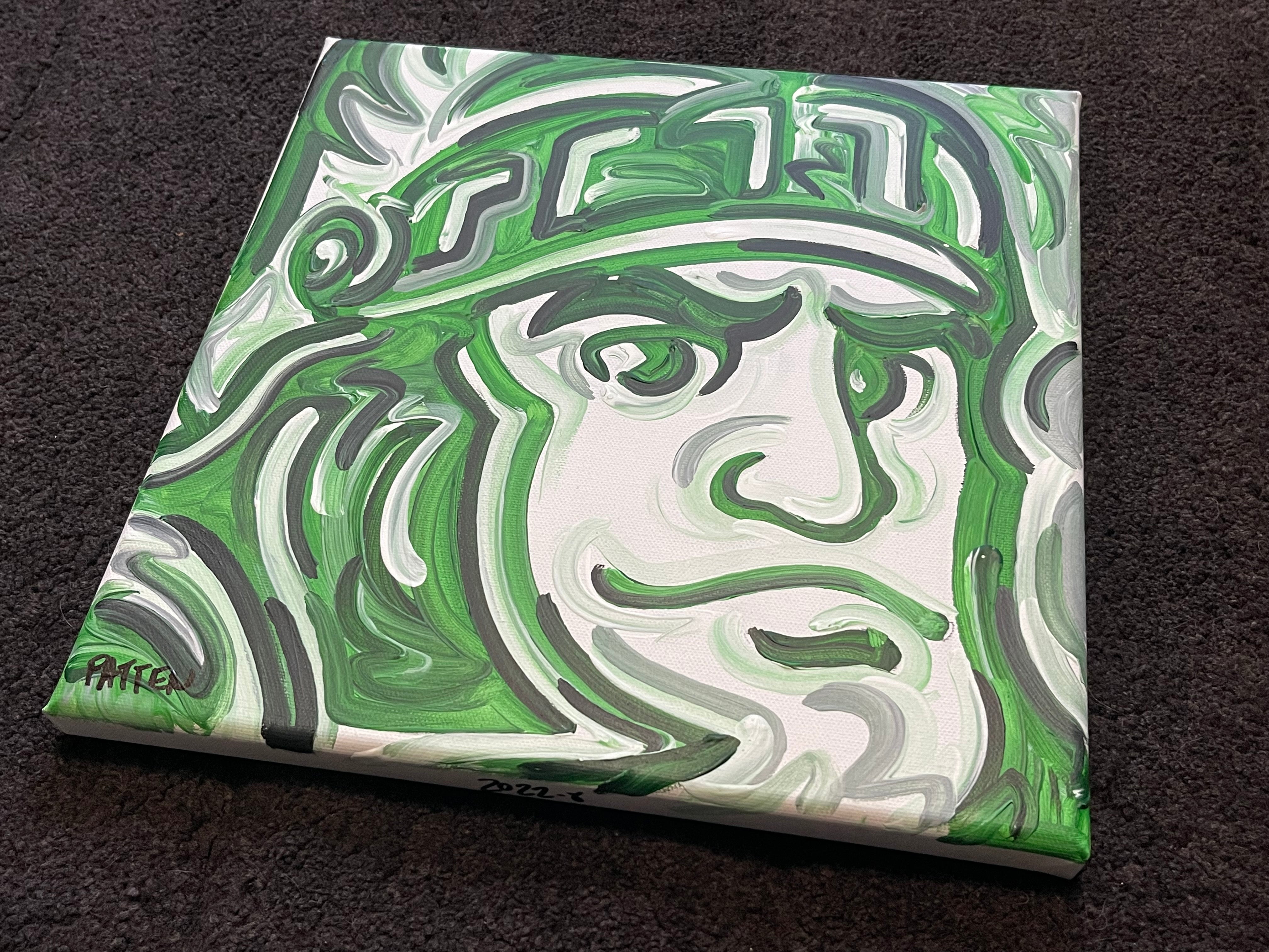 Michigan State University Mascot Painting by Justin Patten 12x12 (Finished Painting)