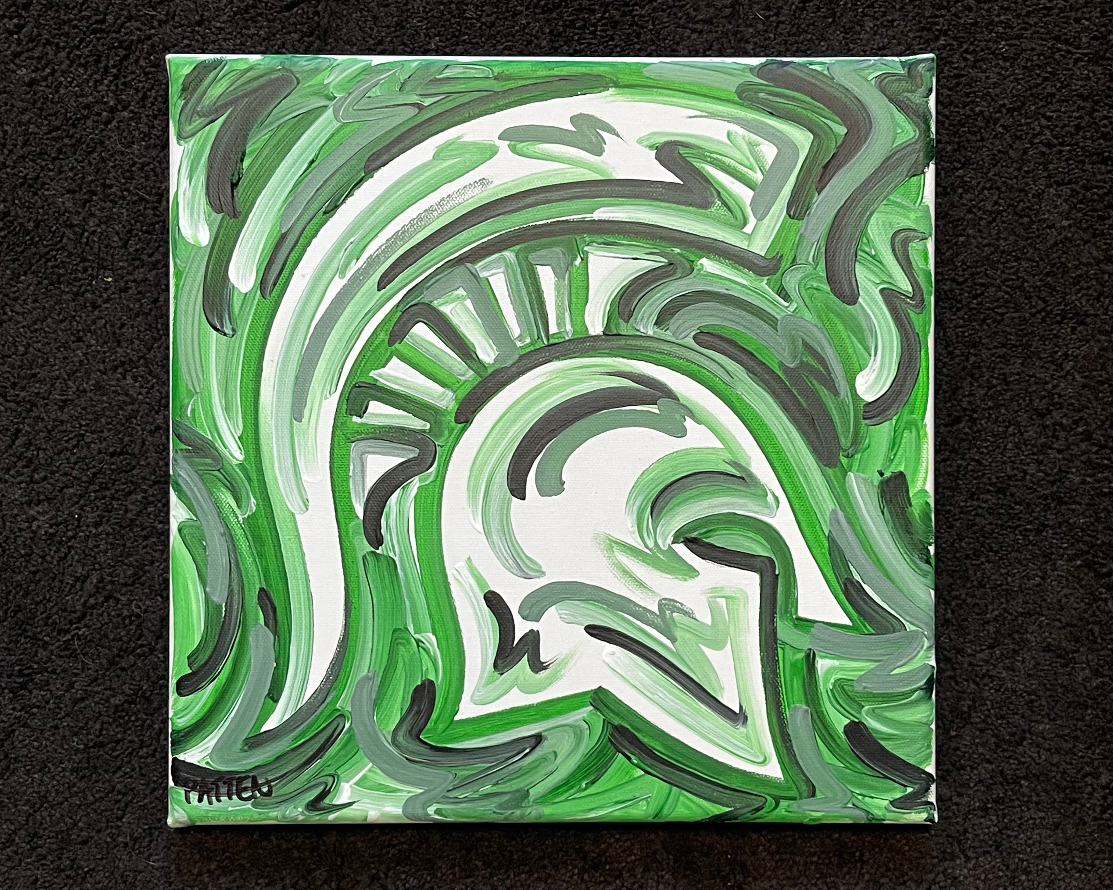 Michigan State University Painting by Justin Patten 12x12 (Finished Painting)
