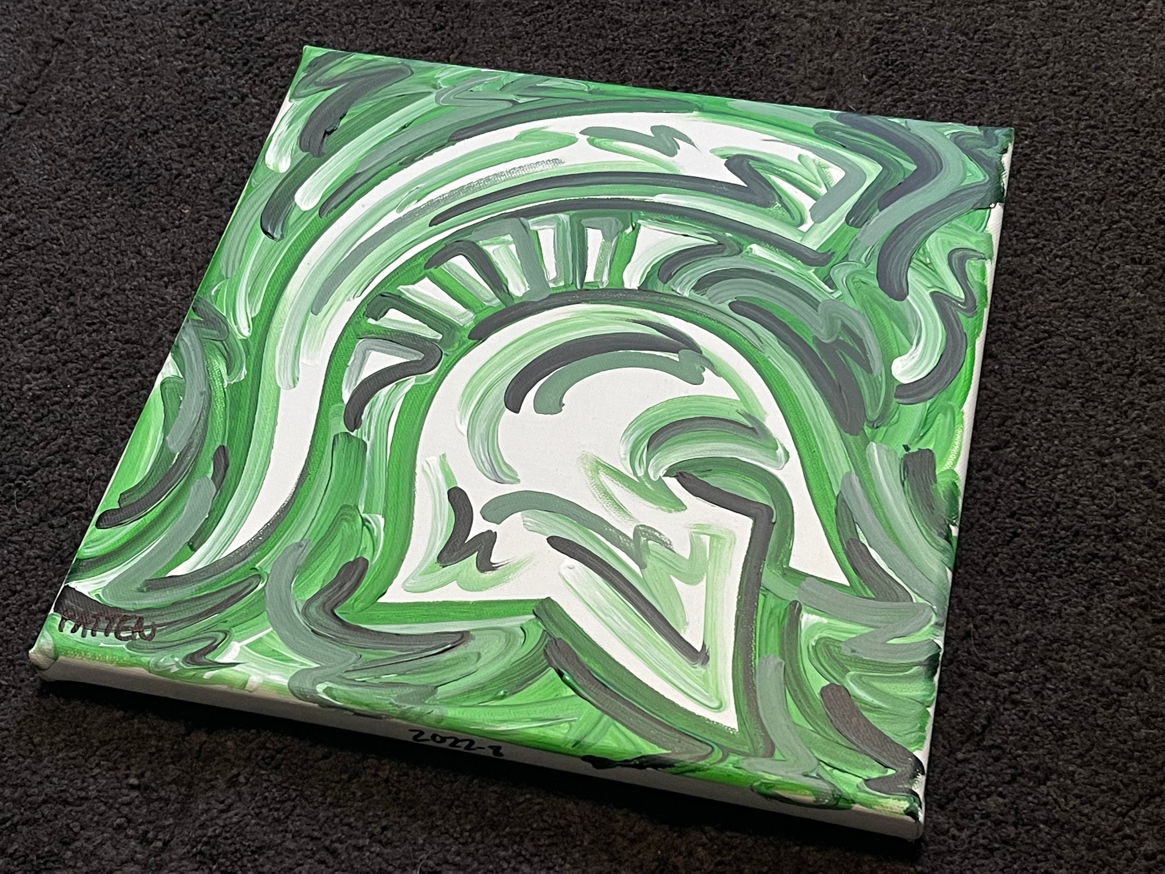 Michigan State University Painting by Justin Patten 12x12 (Finished Painting)