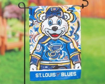 St Louis Blues Garden Flag 12" x 18" by Justin Patten