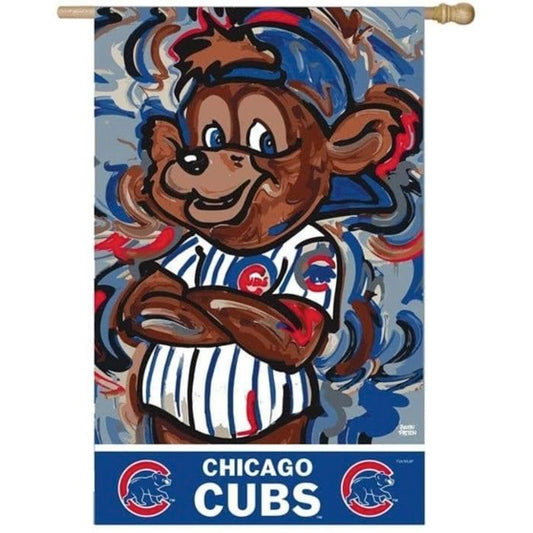 Chicago Cubs House Flag 29" x 43" by Justin Patten
