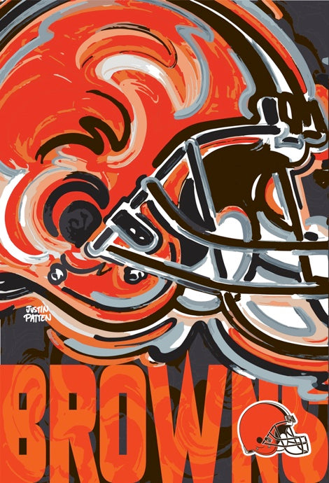 Cleveland Browns House Flag 29" x 43" by Justin Patten