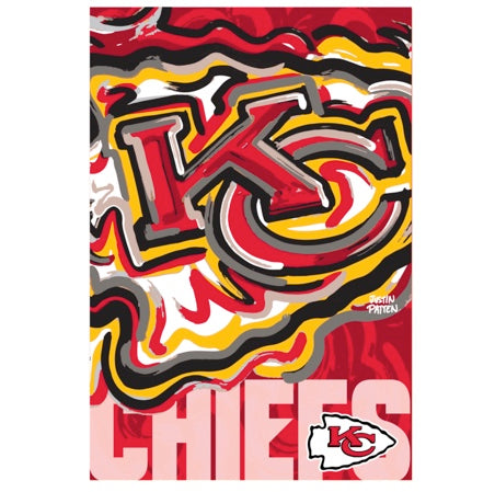 Kansas City Chiefs House Flag 29" x 43" by Justin Patten