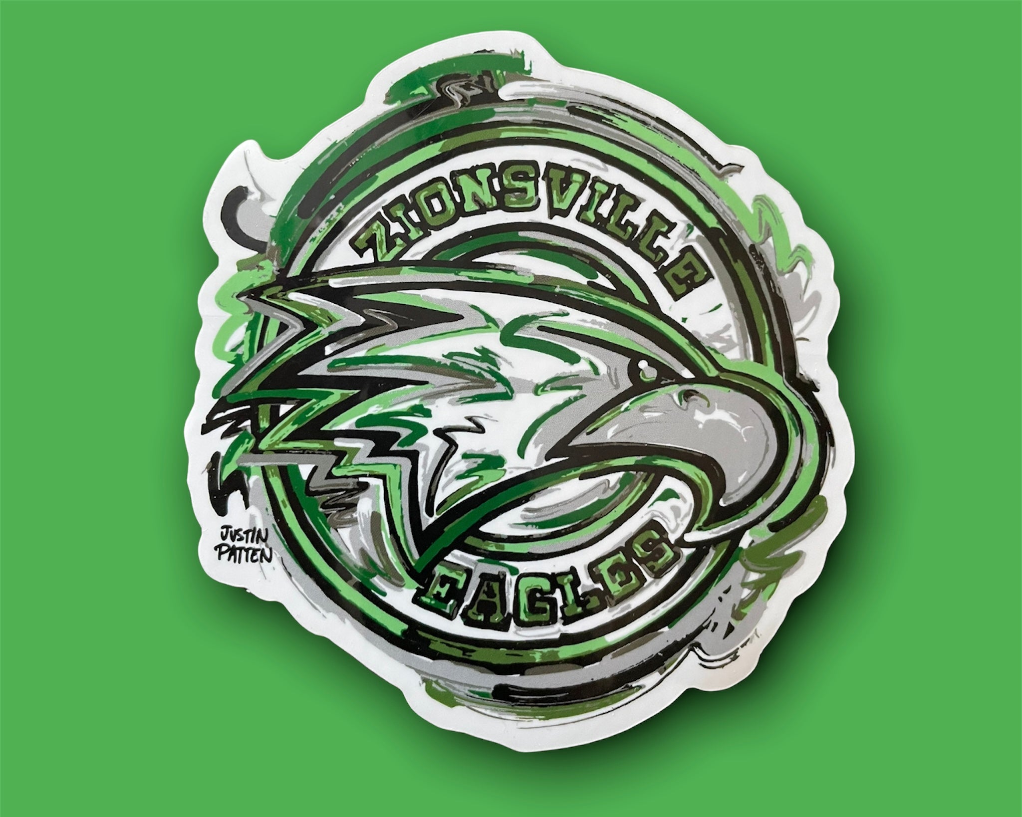Zionsville Indiana Circle Sticker by Justin Patten