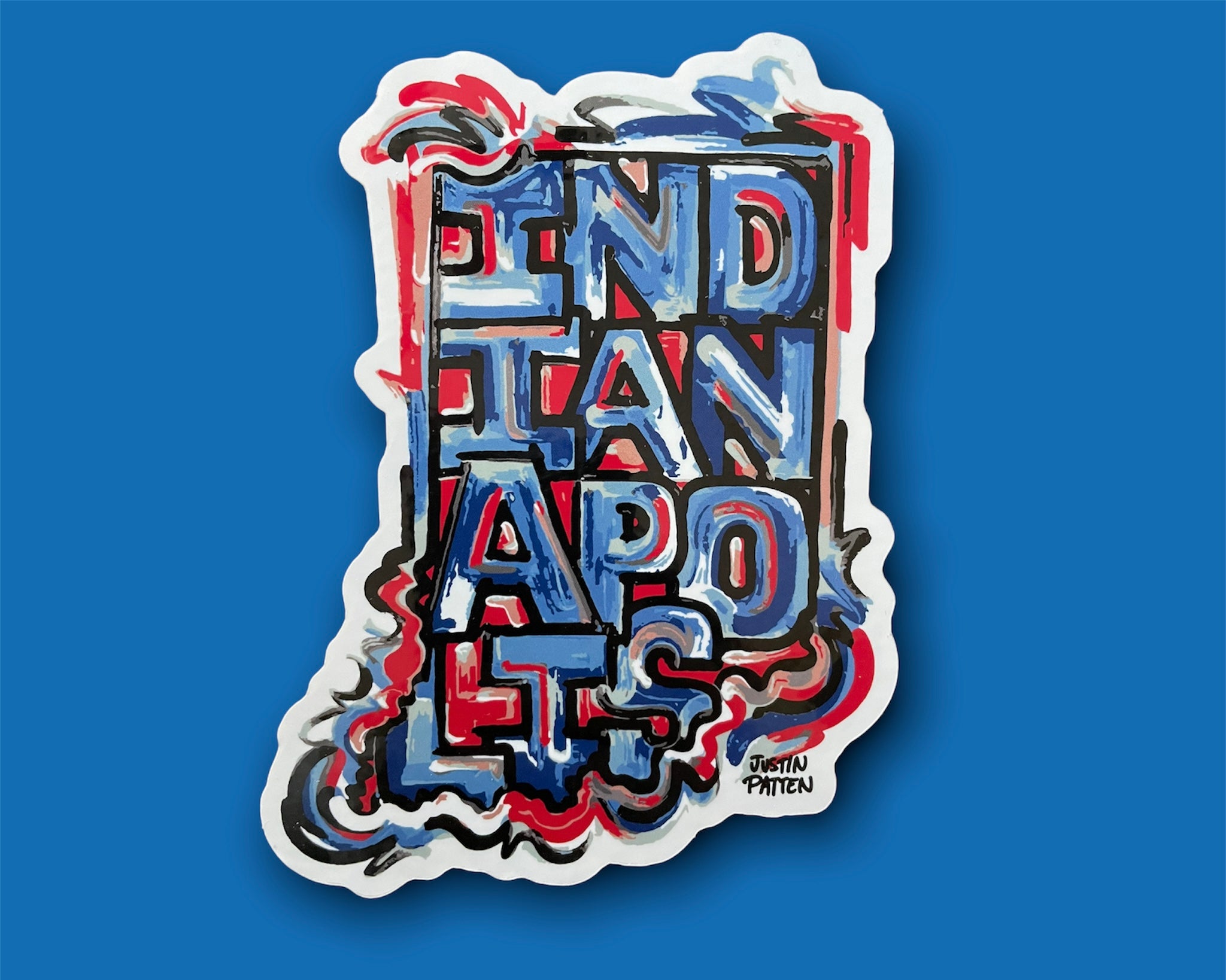 Indianapolis Indiana Vinyl Sticker by Justin Patten