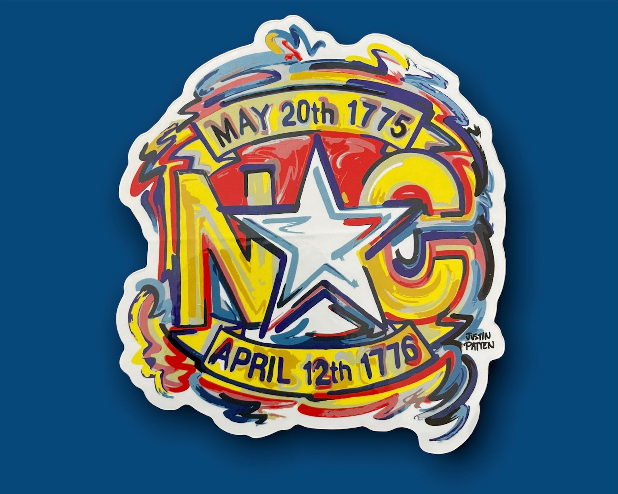 North Carolina Vinyl Sticker by Justin Patten