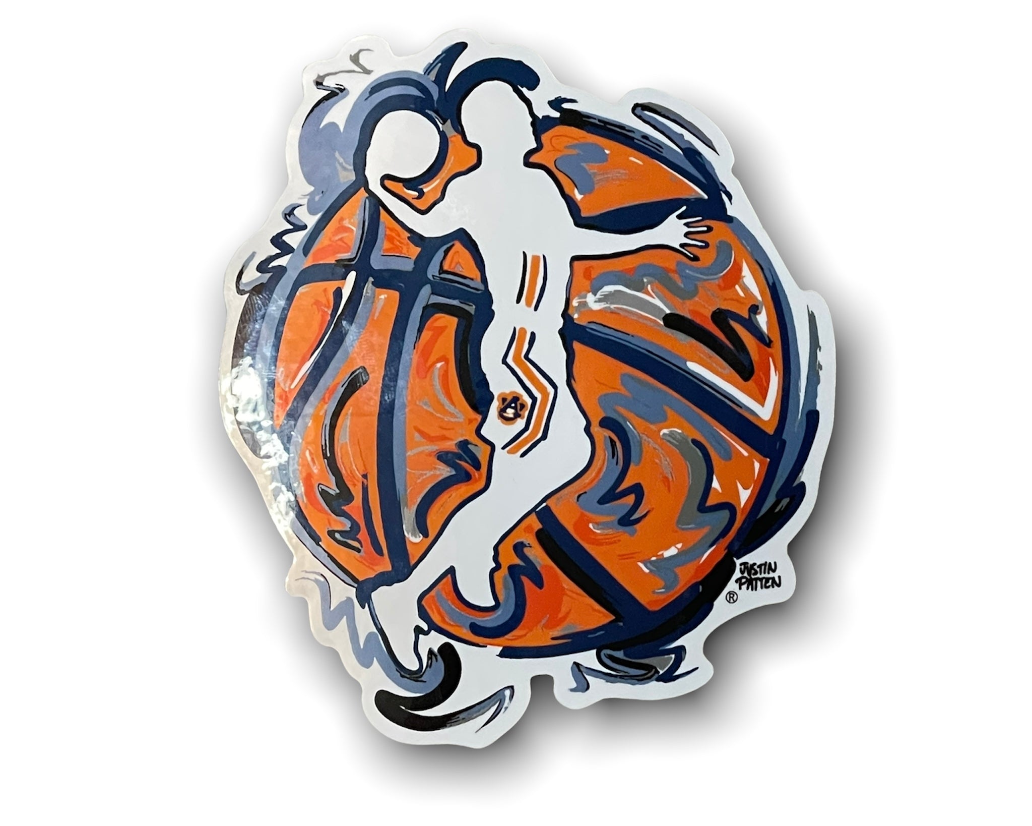 Auburn University Basketball Vinyl Sticker by Justin Patten