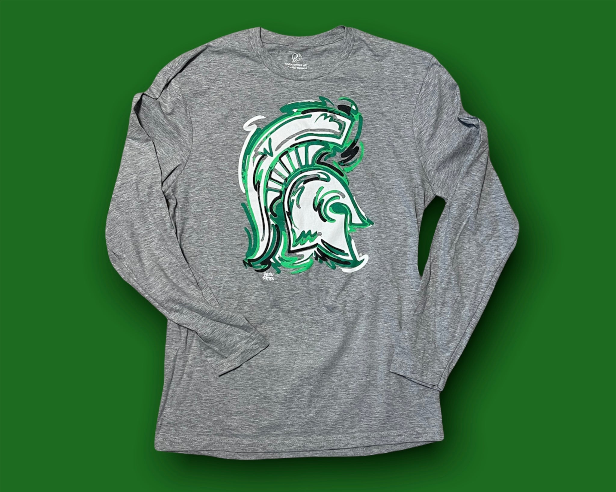 Michigan State University Long Sleeve Unisex Tee by Justin Patten