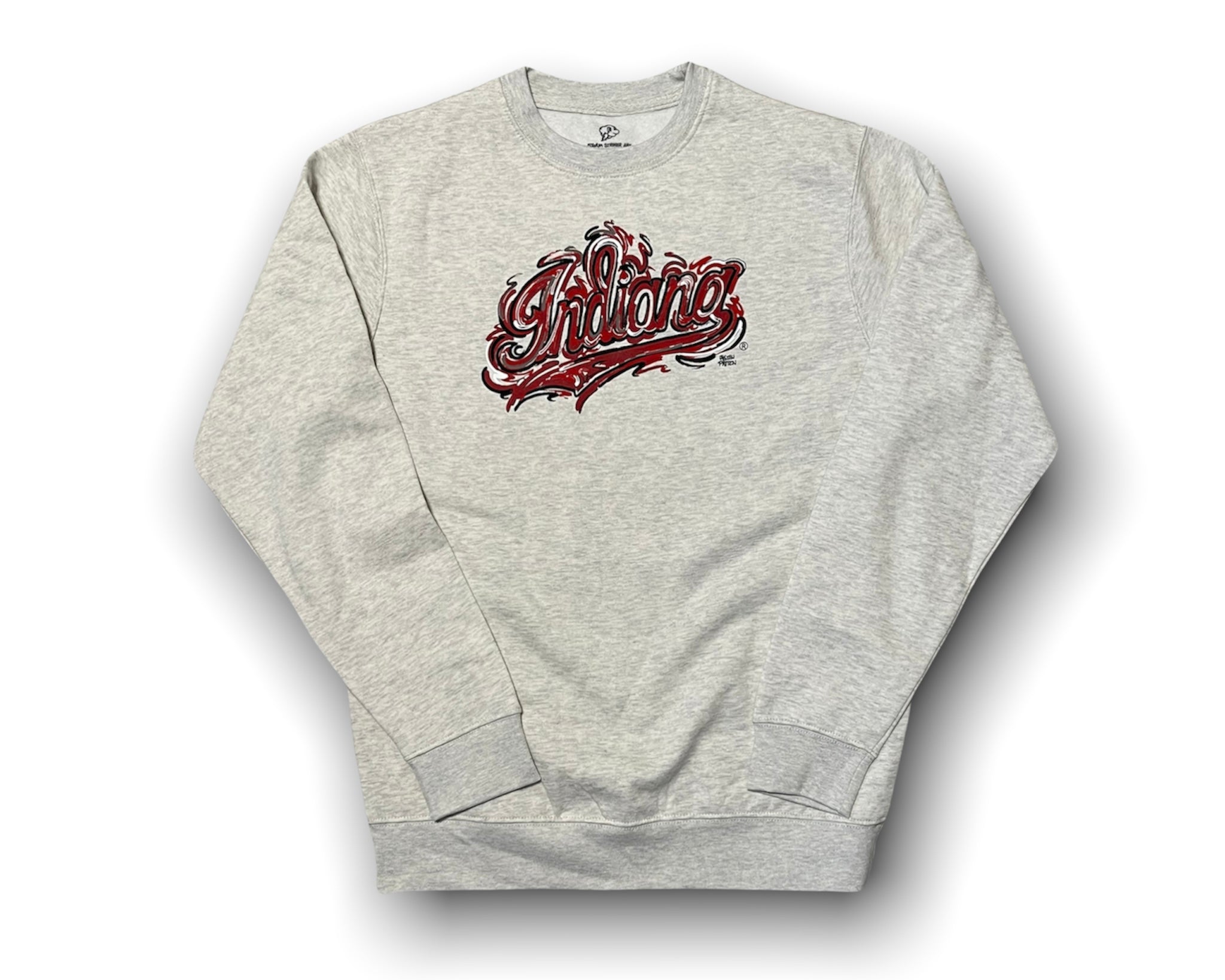 Indiana University Script Unisex Crew by Justin Patten (Last Few)
