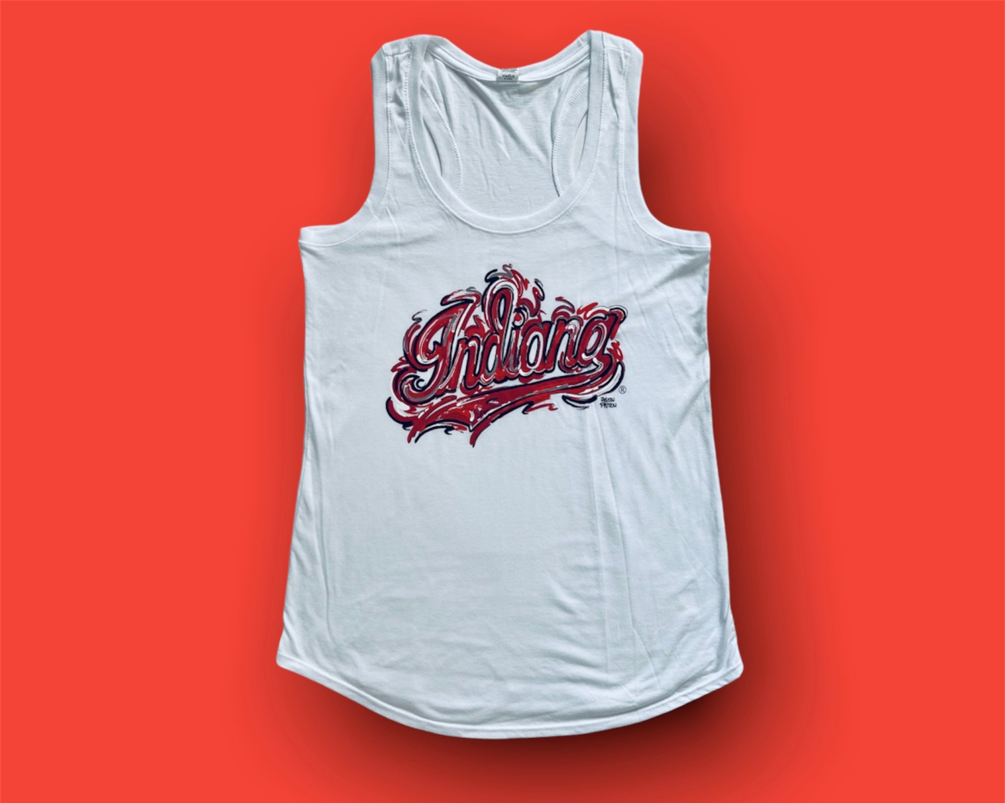 Indiana University Script Women's Tank by Justin Patten