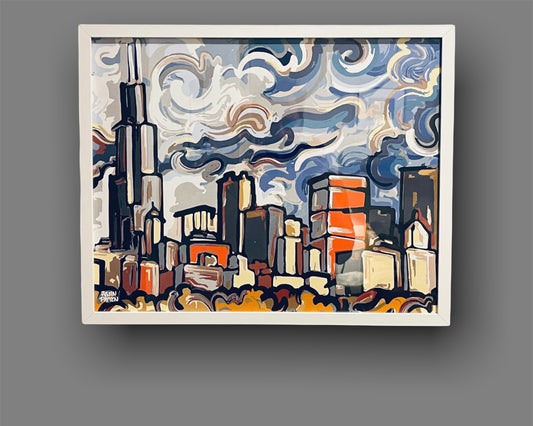 Chicago 20" x 16" Print by Justin Patten