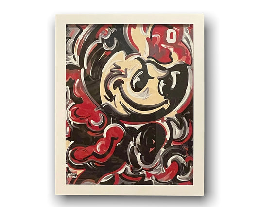 The Ohio State University 16" x 20" Vintage Brutus Print by Justin Patten