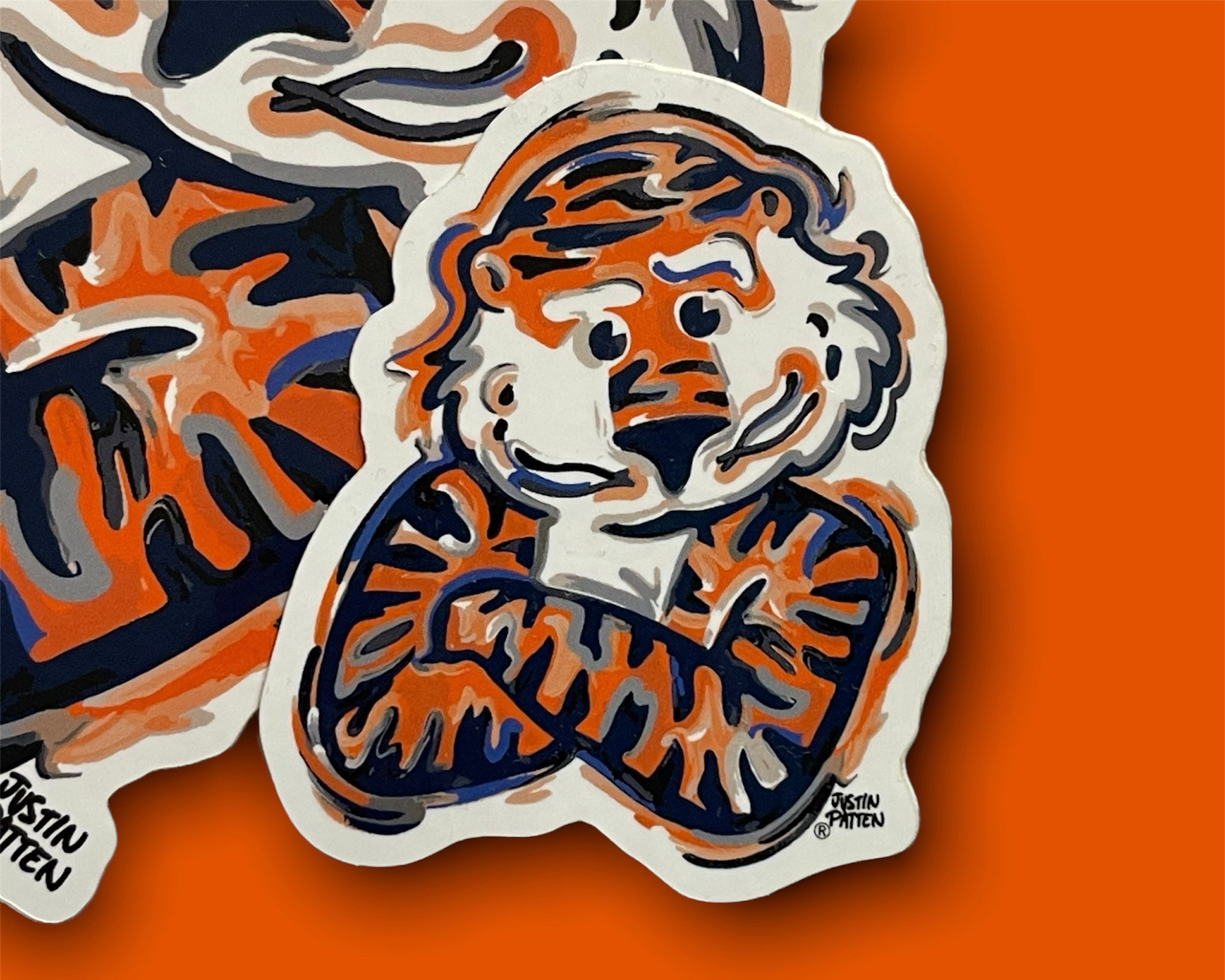 Auburn University Aubie Mini Vinyl Sticker by Justin Patten
