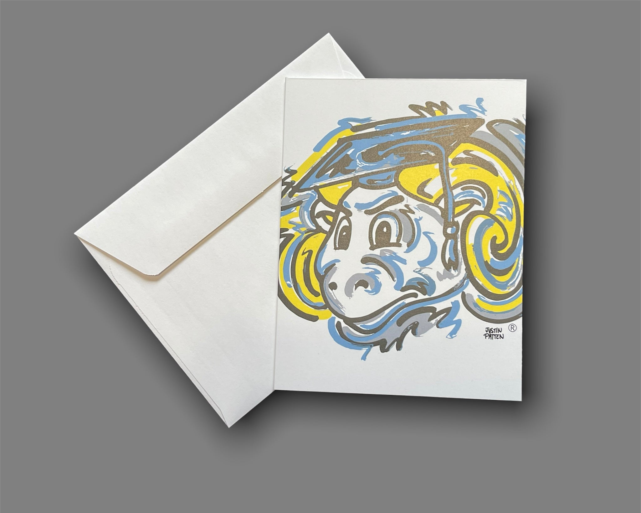 University of North Carolina Mascot Graduation Note Card Set of 6 by Justin Patten