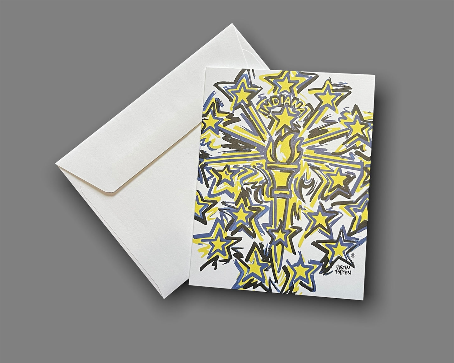 Indiana Note Card Set of 6 by Justin Patten