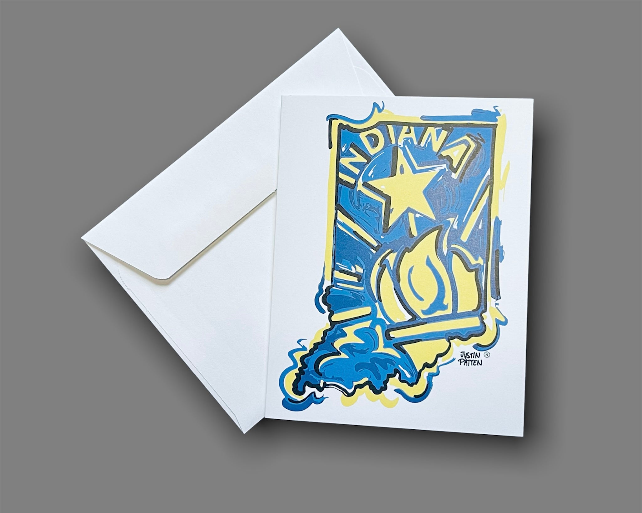 Indiana Note Card Set of 6 by Justin Patten