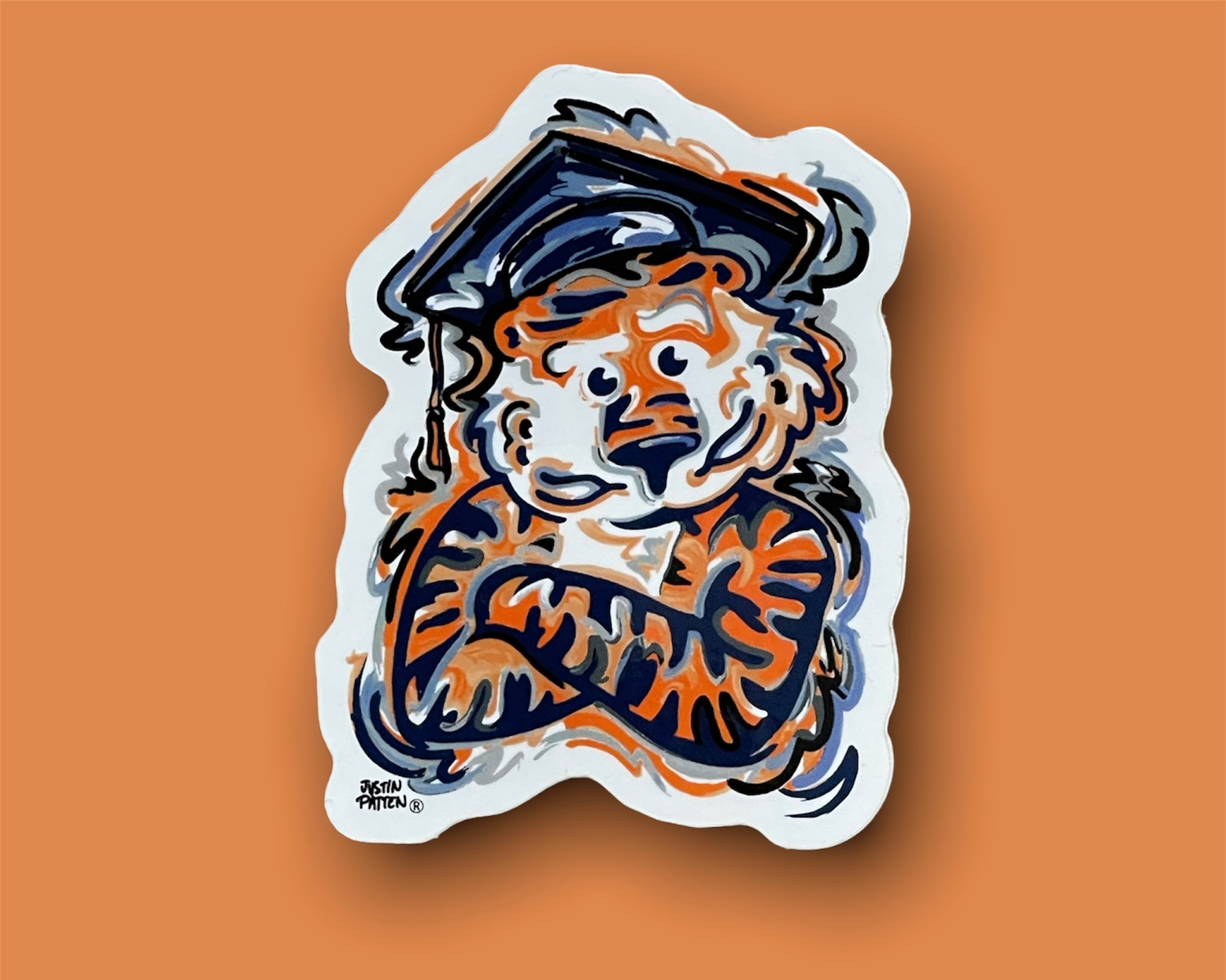 Auburn University Graduation Aubie Vinyl Sticker by Justin Patten