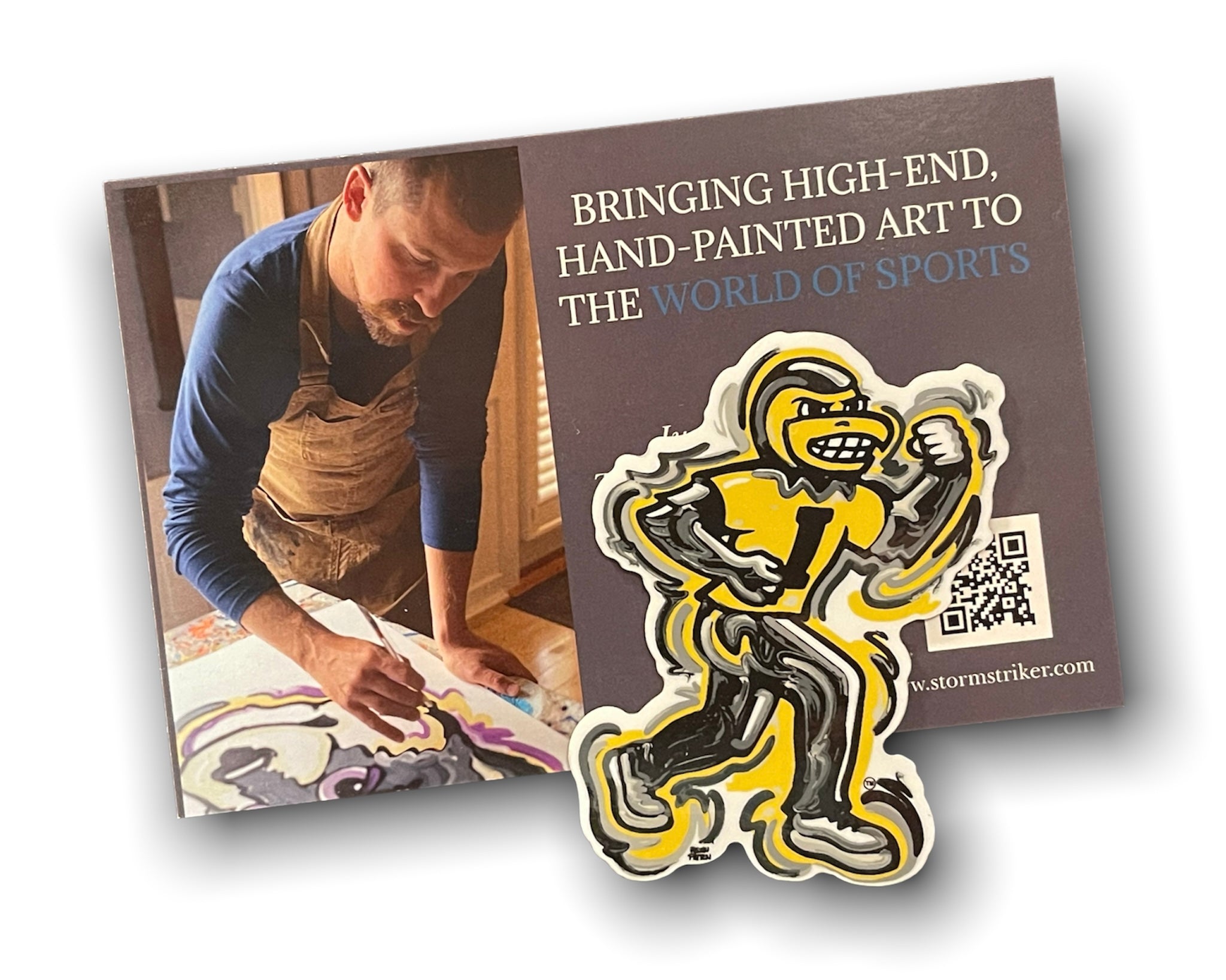 University of Iowa, Herky, Small Magnet, 3"x4", by Justin Patten