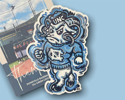 University of North Carolina Mascot Magnet by Justin Patten