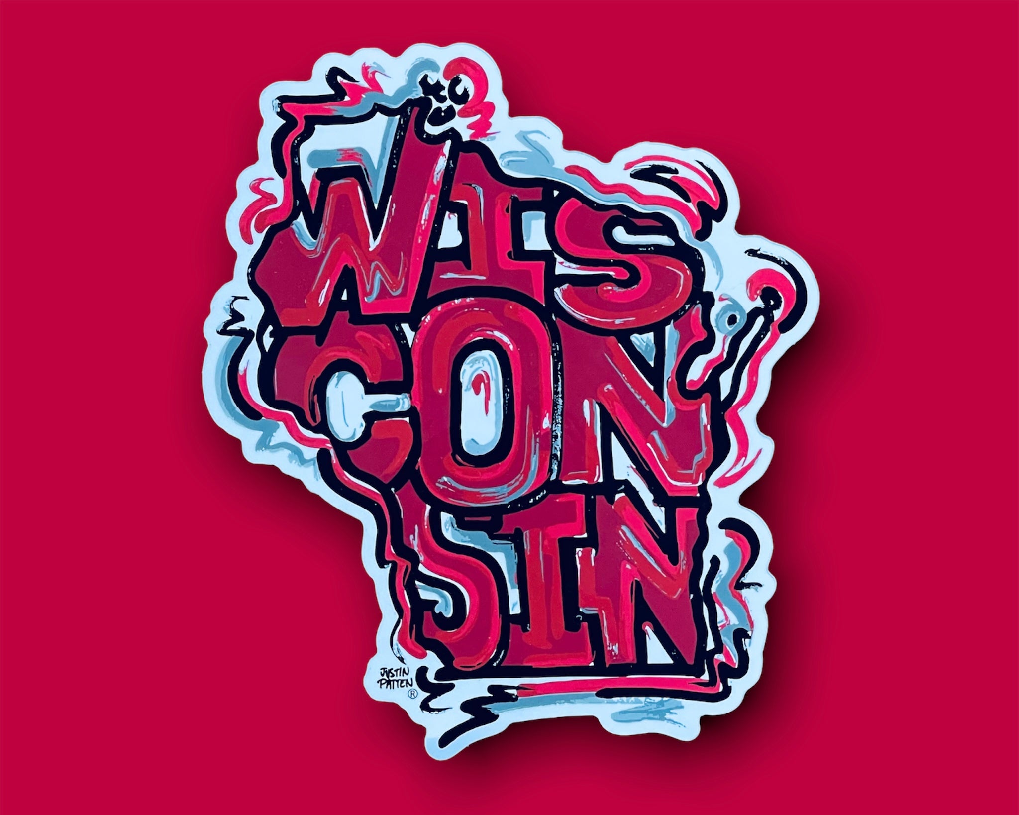 Wisconsin State Sticker by Justin Patten