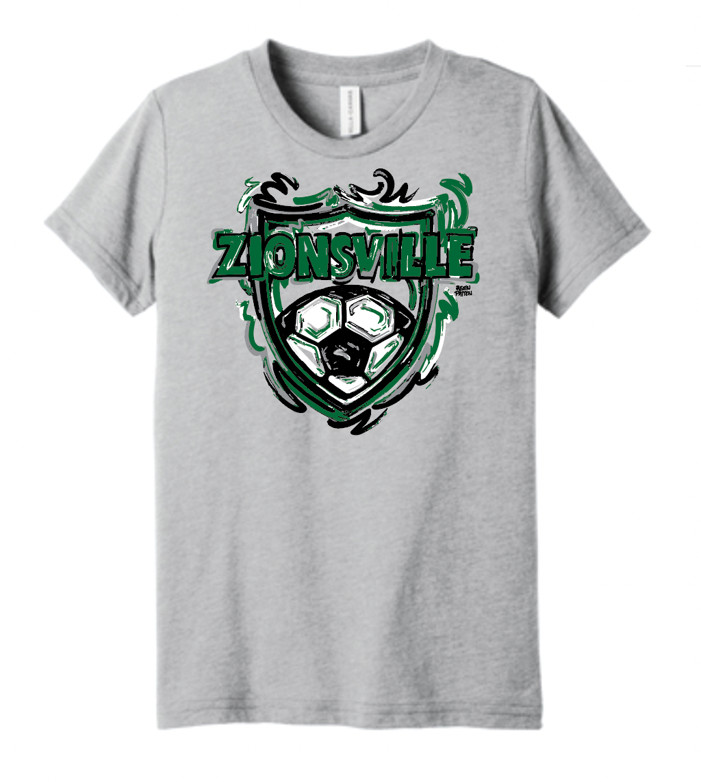 Zionsville Soccer Youth Tee by Justin Patten (2 Colors)