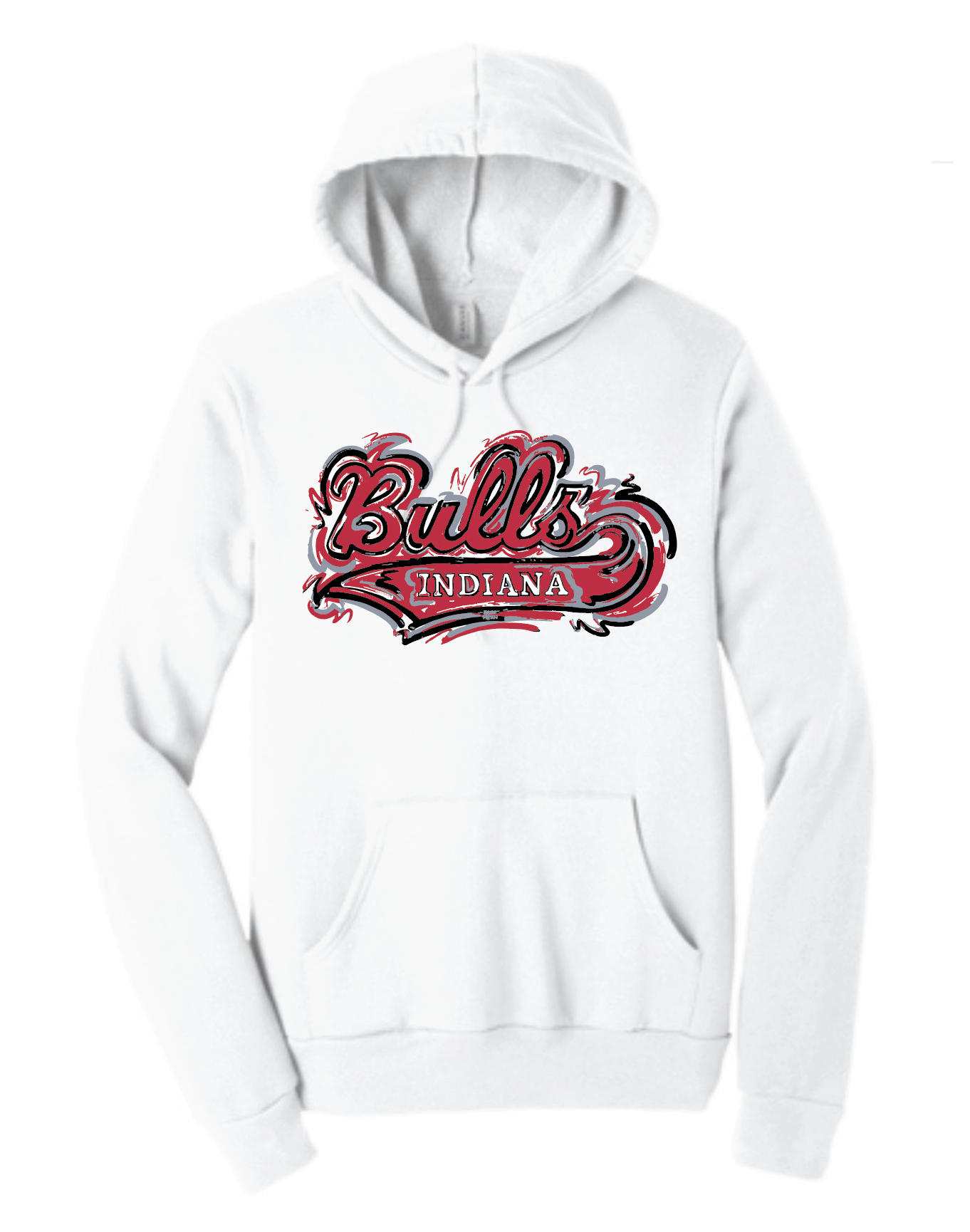 Indiana Bulls Unisex Hoodie by Justin Patten (Bella Canvas Style)(3 Colors)