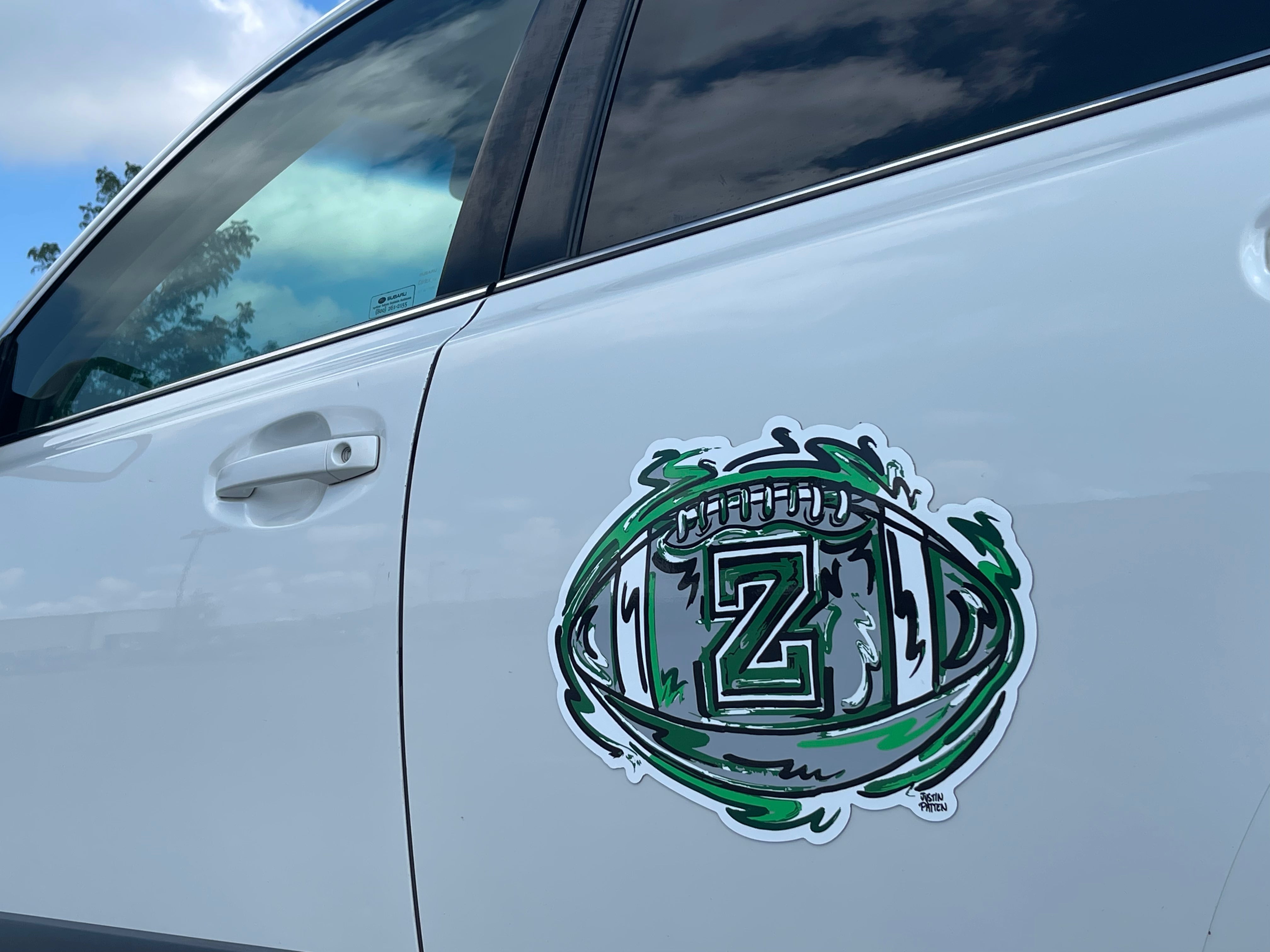 Zionsville Indiana Large Football Magnet by Justin Patten