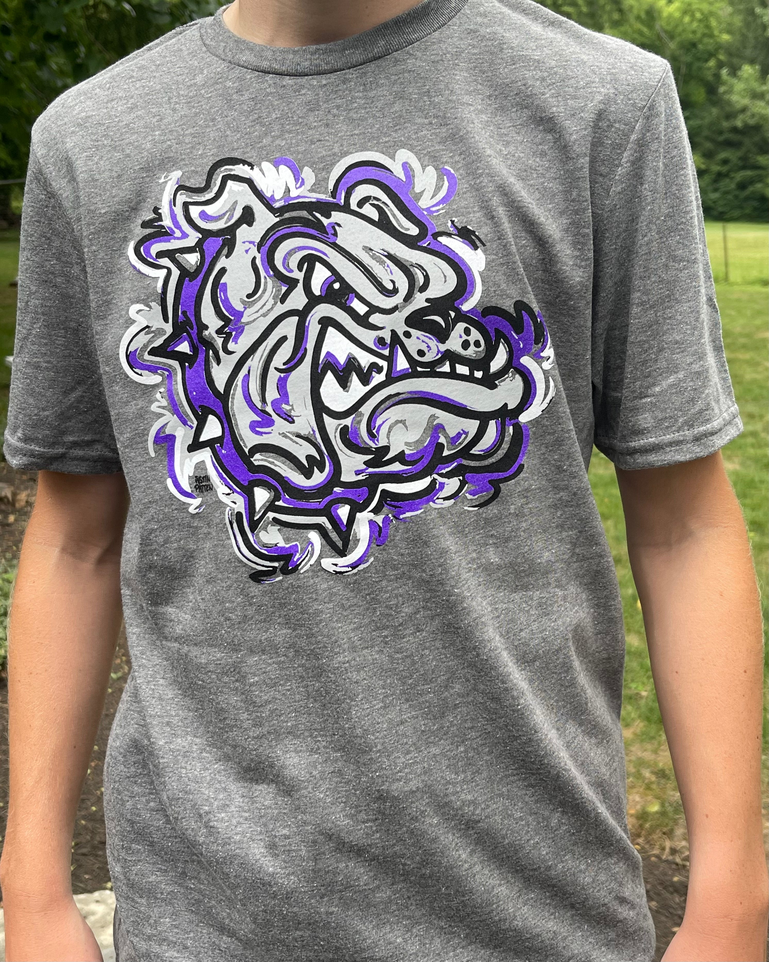 Brownsburg Indiana Bulldog Youth Tee by Justin Patten