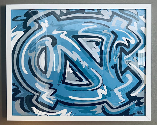 University of North Carolina 20” x 16” UNC Print by Justin Patten