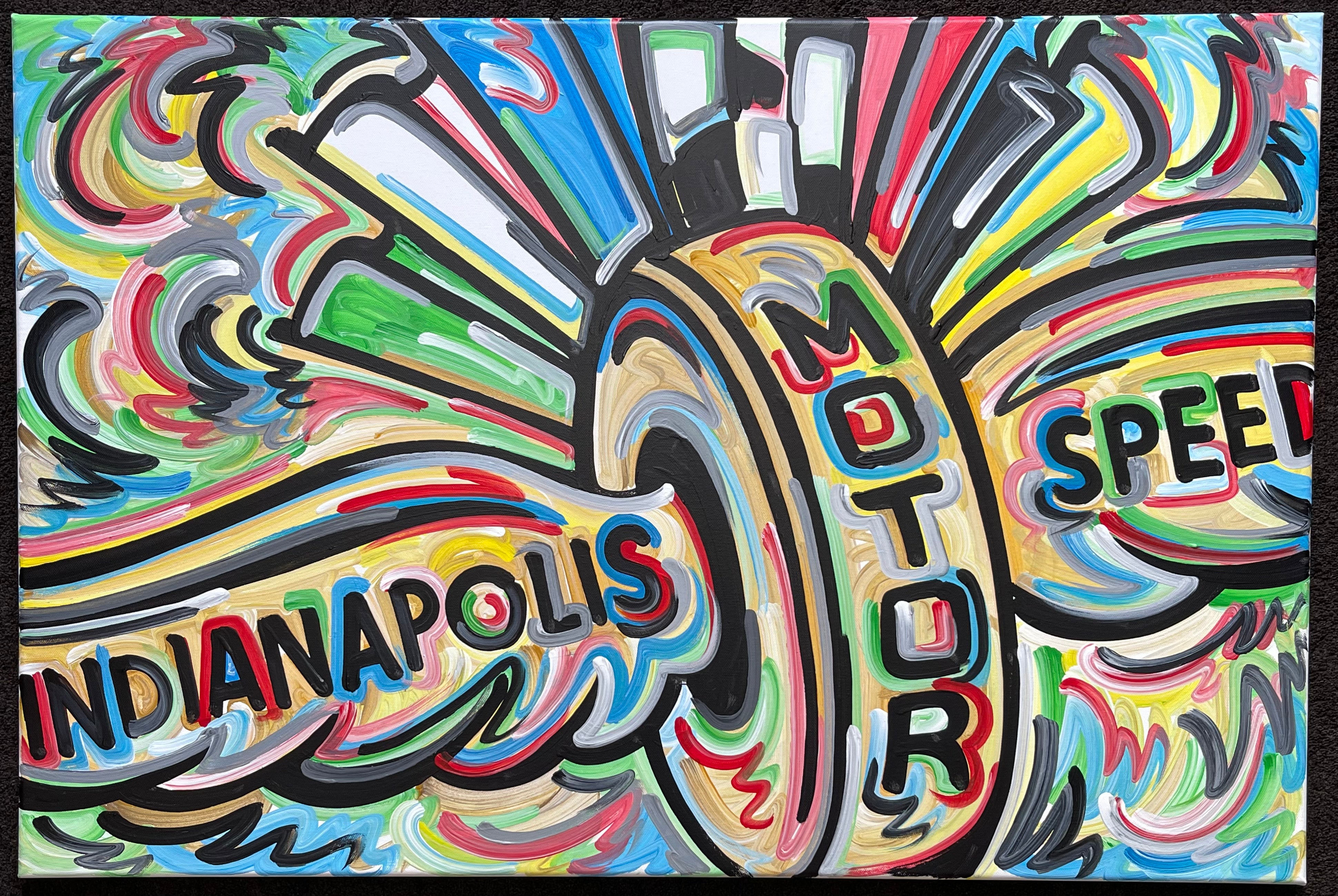 Wing and Wheel Angle Painting (36" x 24") by Justin Patten (Custom Painting)