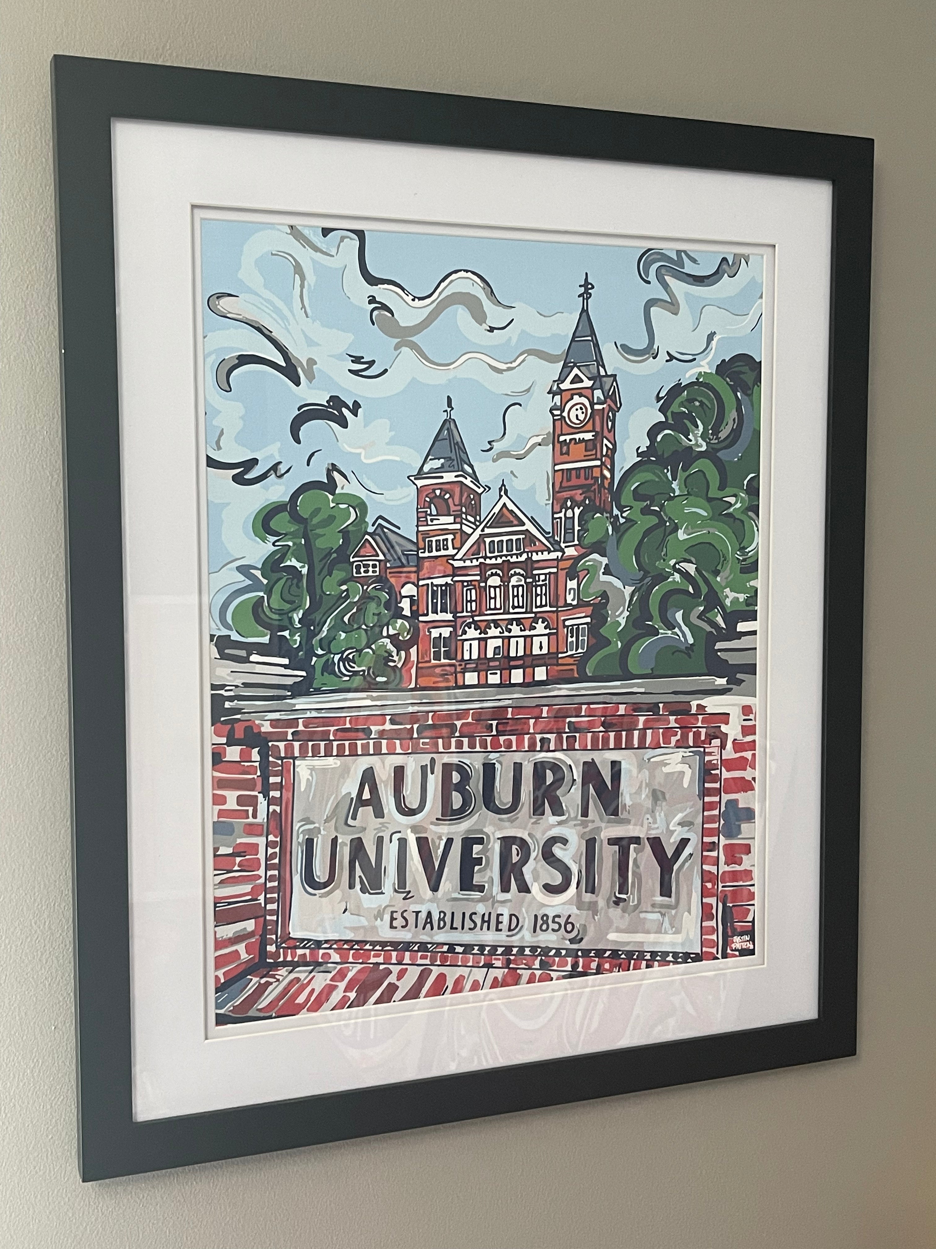 Auburn University 16" x20" Samford Hall Print by Justin Patten