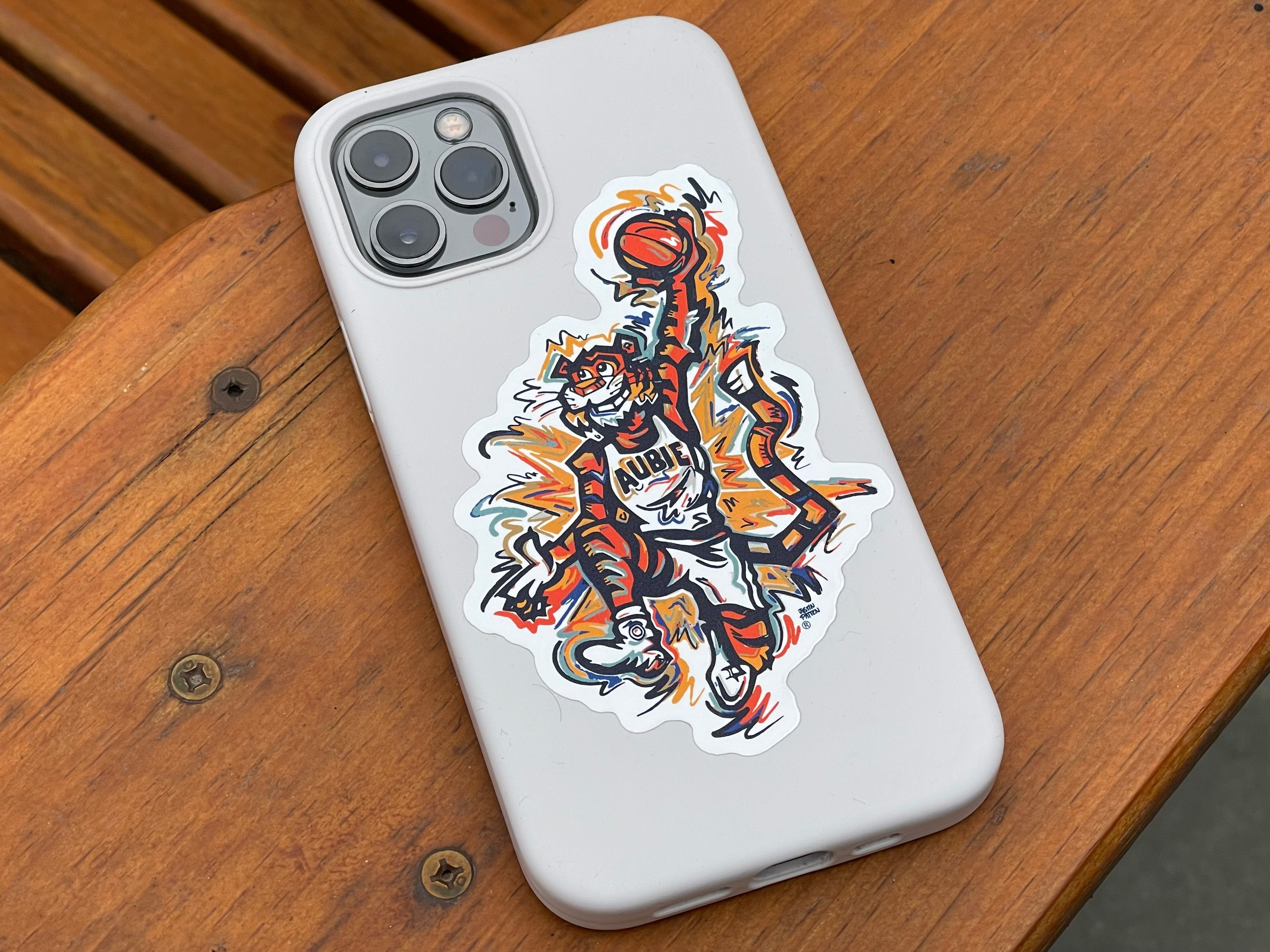 Auburn University Basketball Aubie Mini Vinyl Sticker by Justin Patten