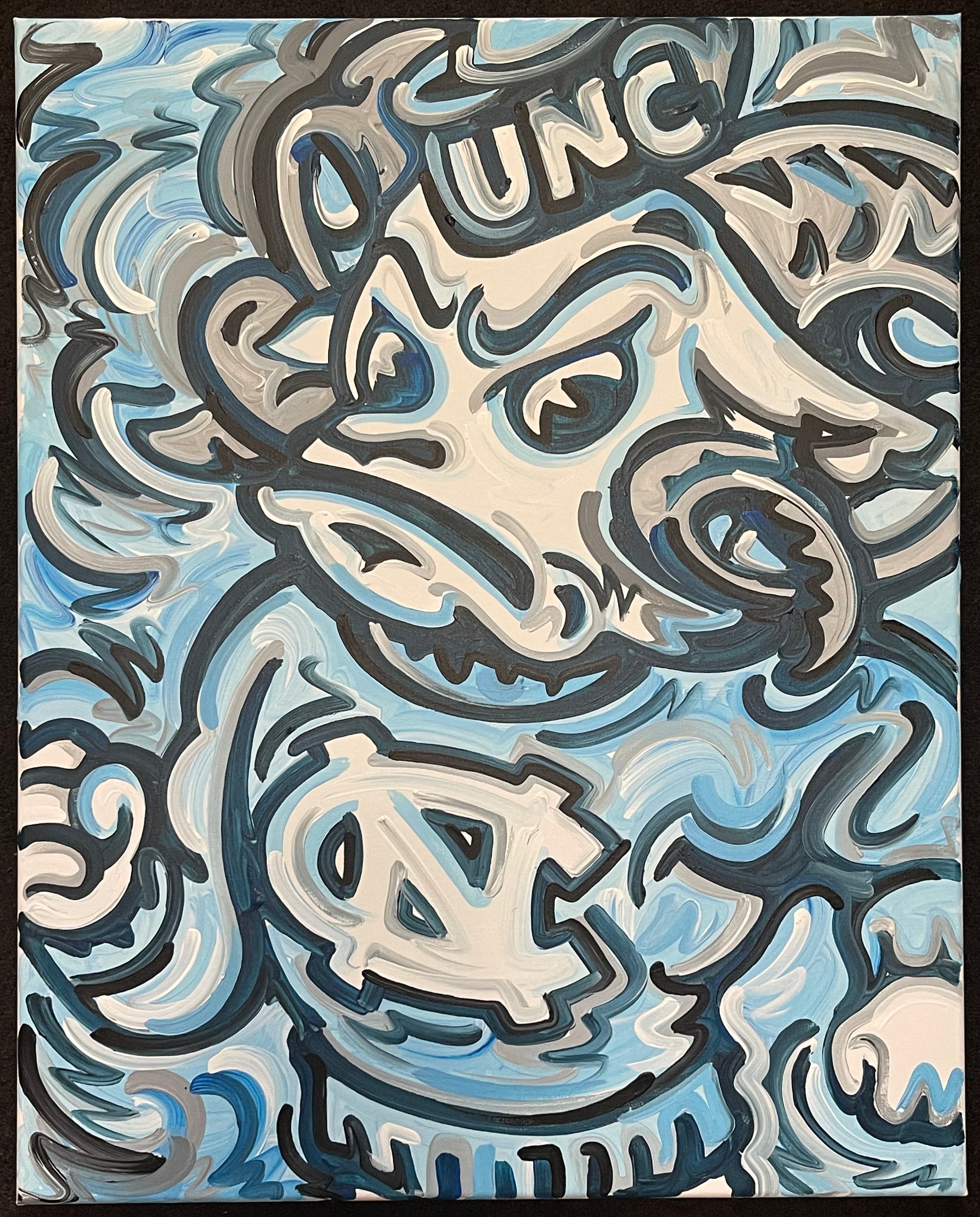 University of North Carolina Mascot Painting by Justin Patten 24x30 (Custom Painting)