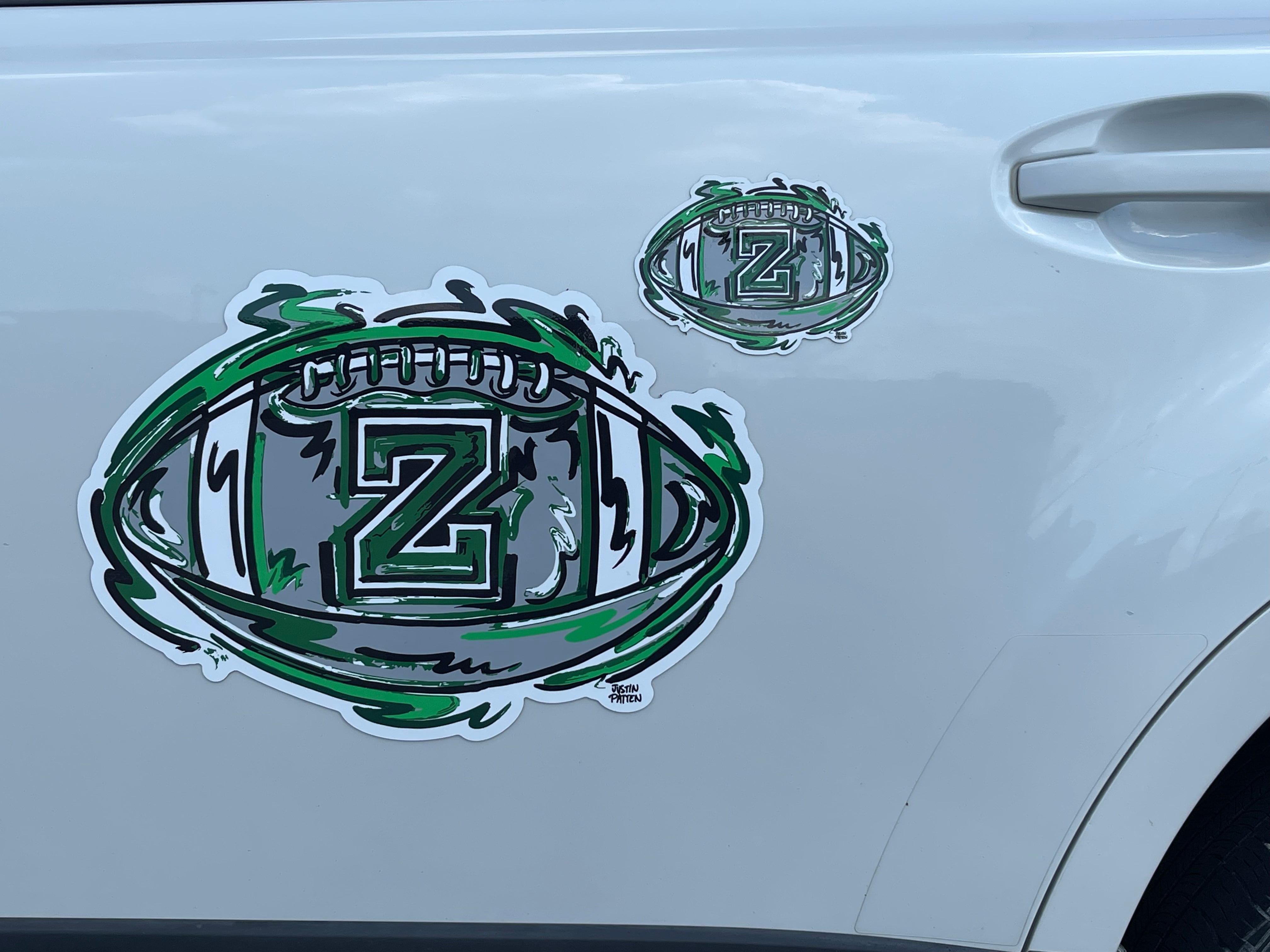 Zionsville Indiana Large Football Magnet by Justin Patten