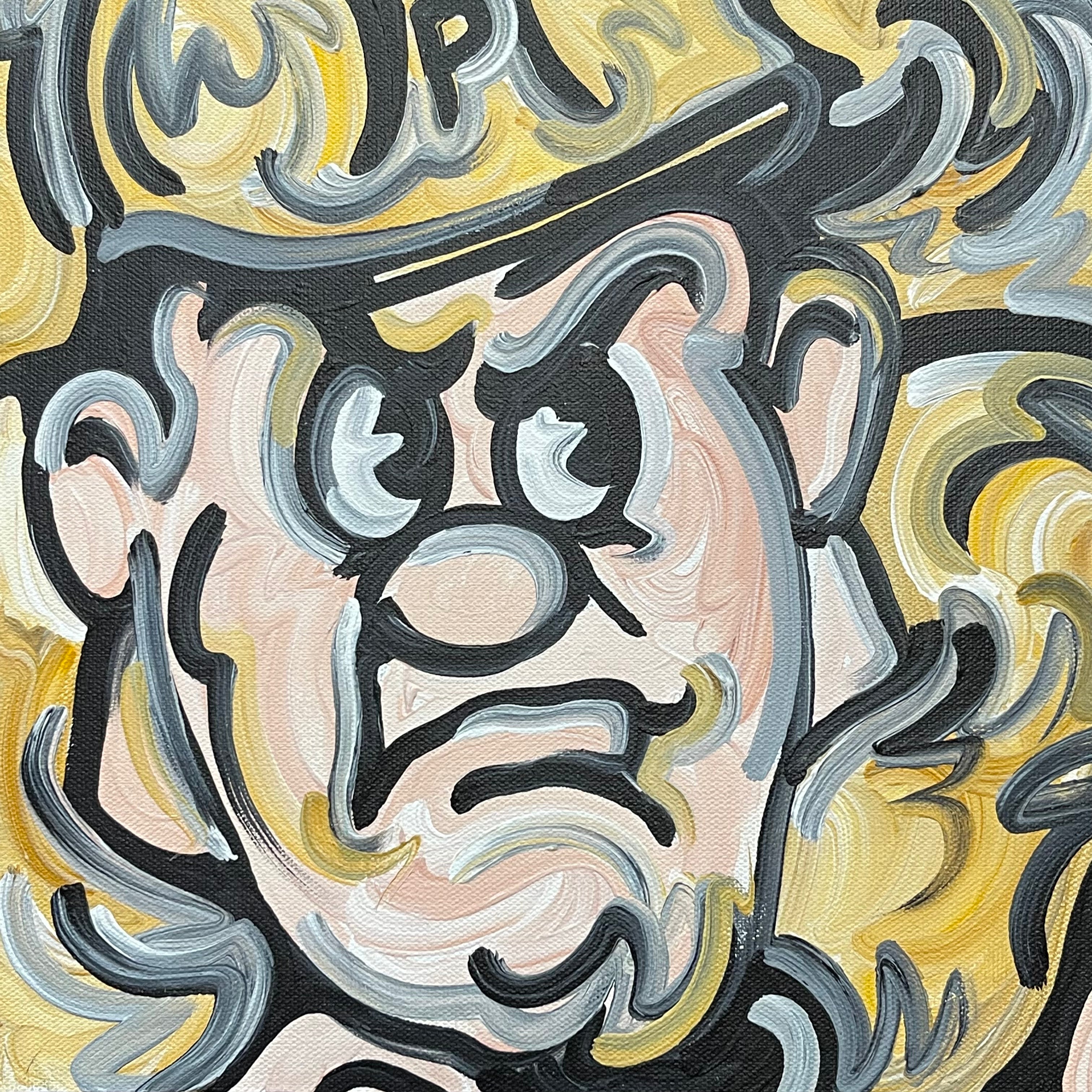 Purdue University Purdue Pete Painting by Justin Patten 12x12 (Custom Painting)