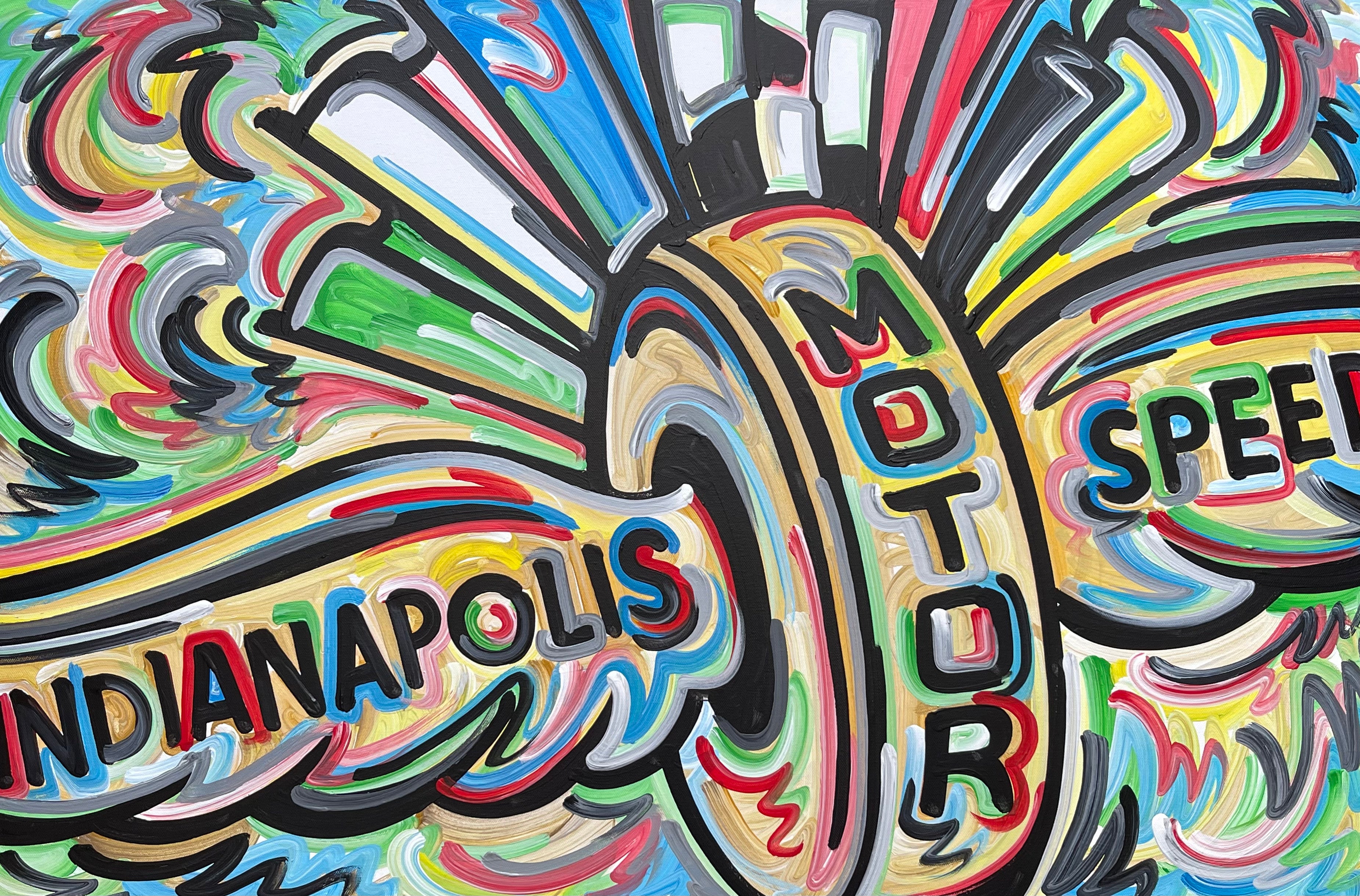 Wing and Wheel Angle Painting (36" x 24") by Justin Patten (Custom Painting)