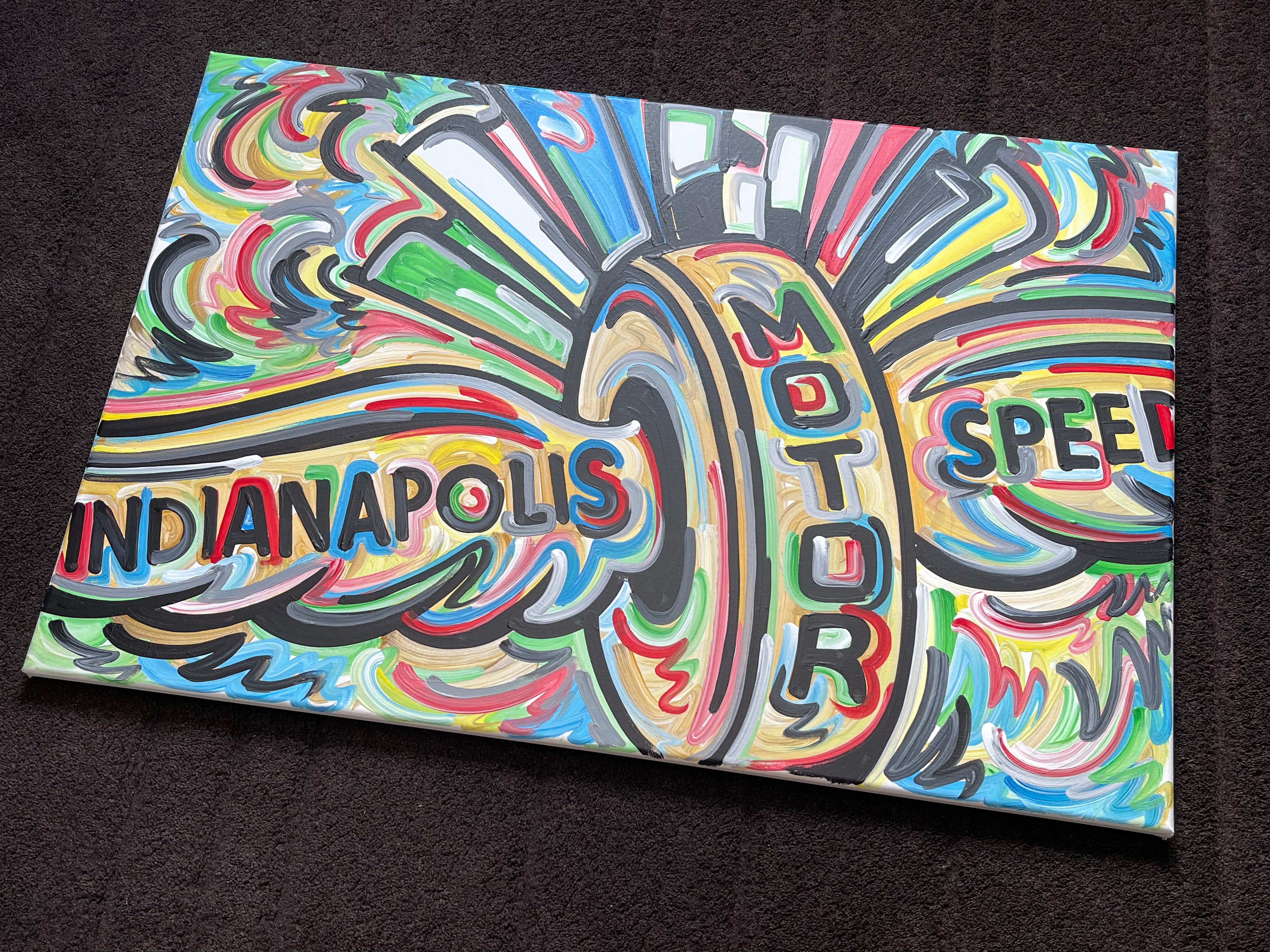 Wing and Wheel Angle Painting (36" x 24") by Justin Patten (Custom Painting)