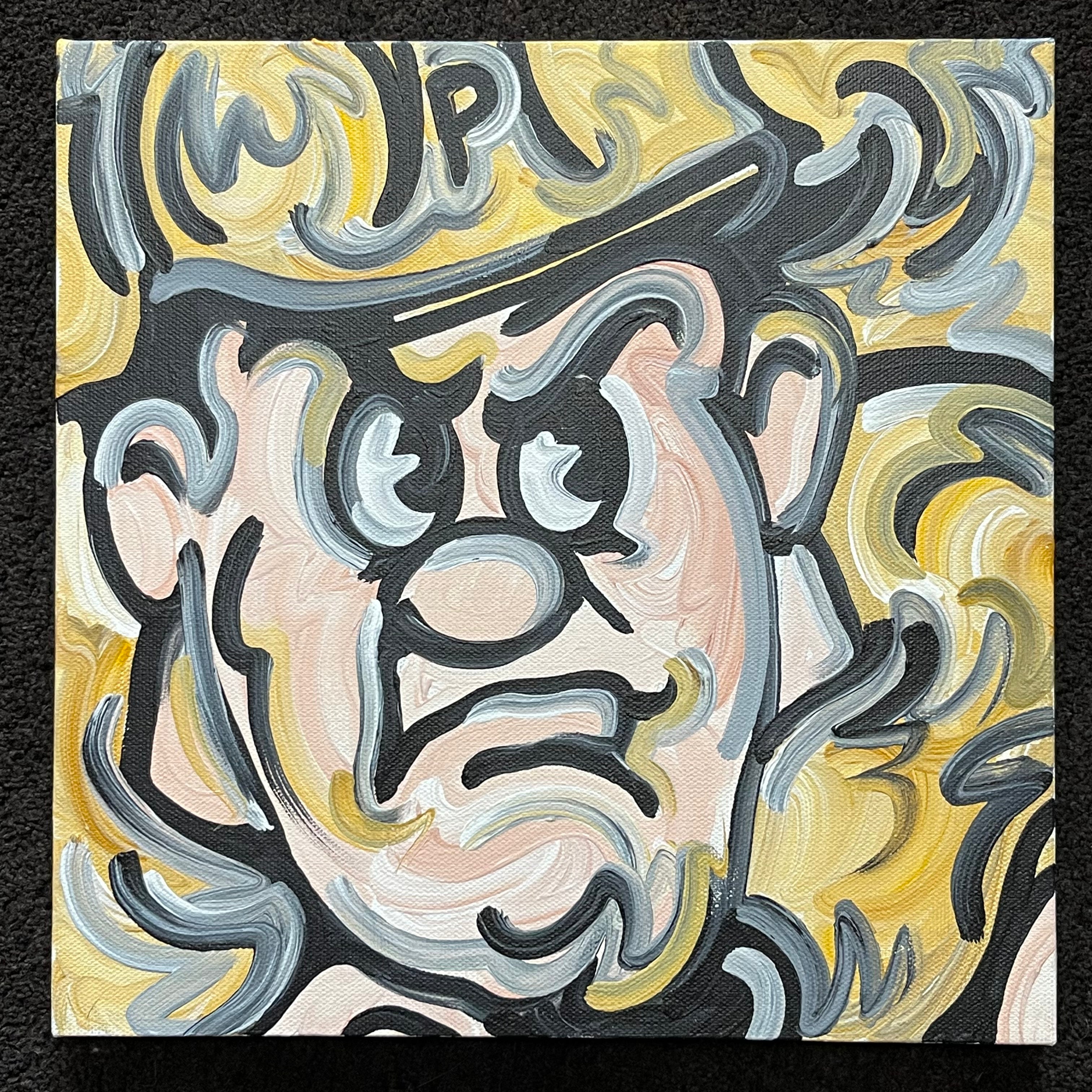 Purdue University Purdue Pete Painting by Justin Patten 12x12 (Custom Painting)