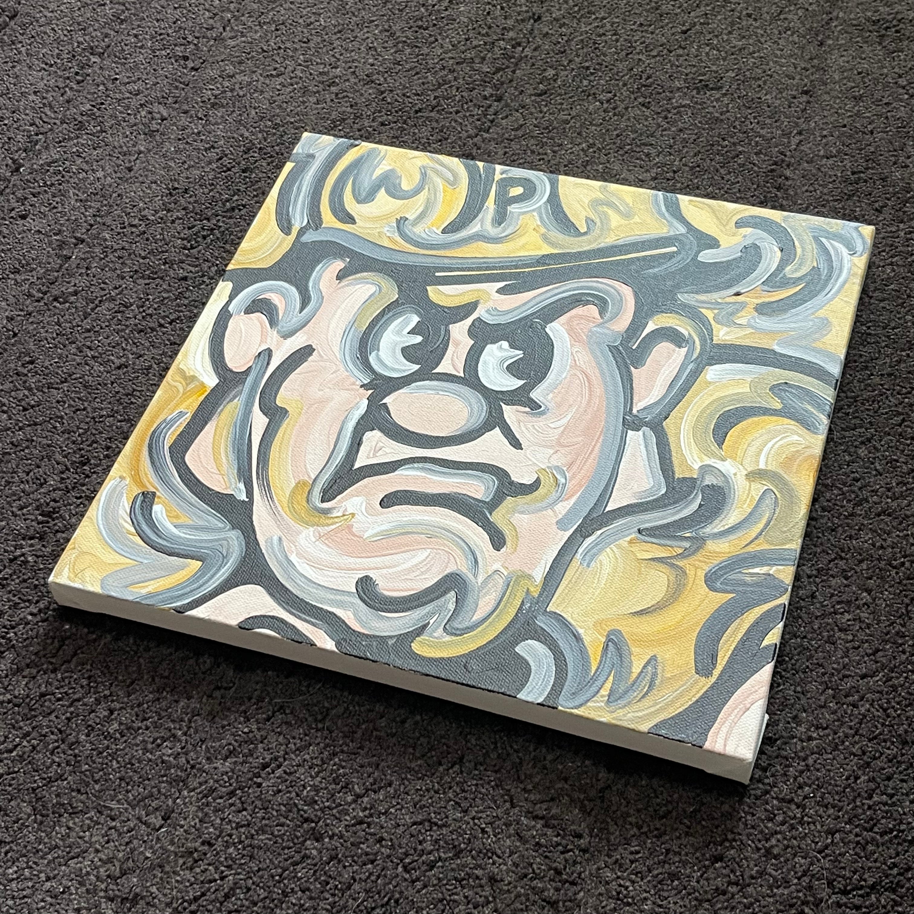 Purdue University Purdue Pete Painting by Justin Patten 12x12 (Custom Painting)