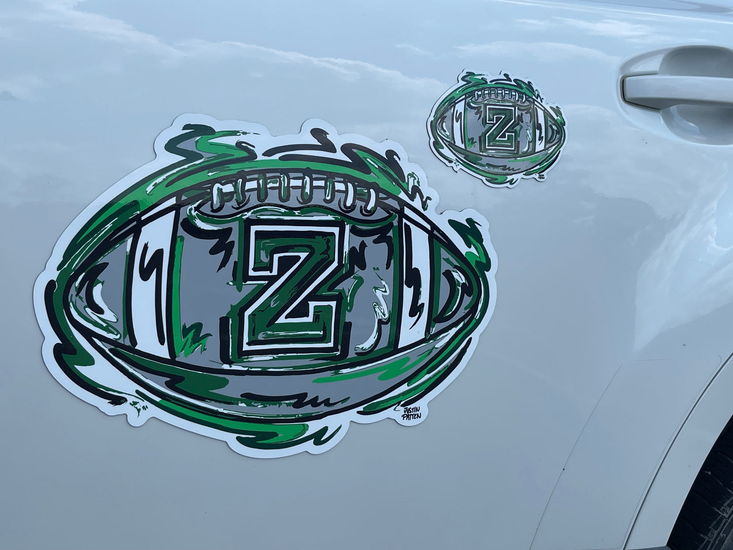 Zionsville Indiana Large Football Magnet by Justin Patten