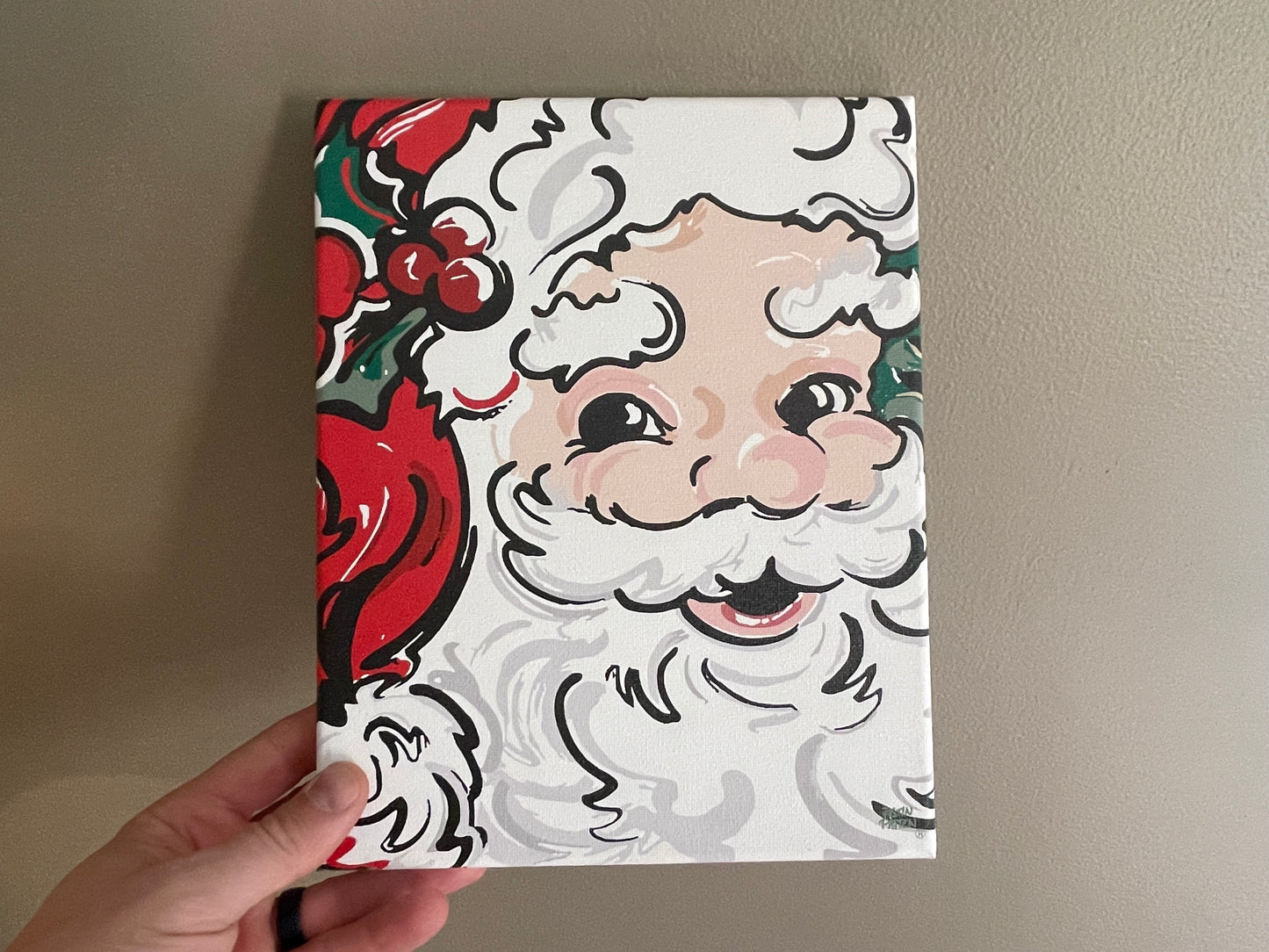 Santa 8"x10" Wrapped Canvas Print by Justin Patten